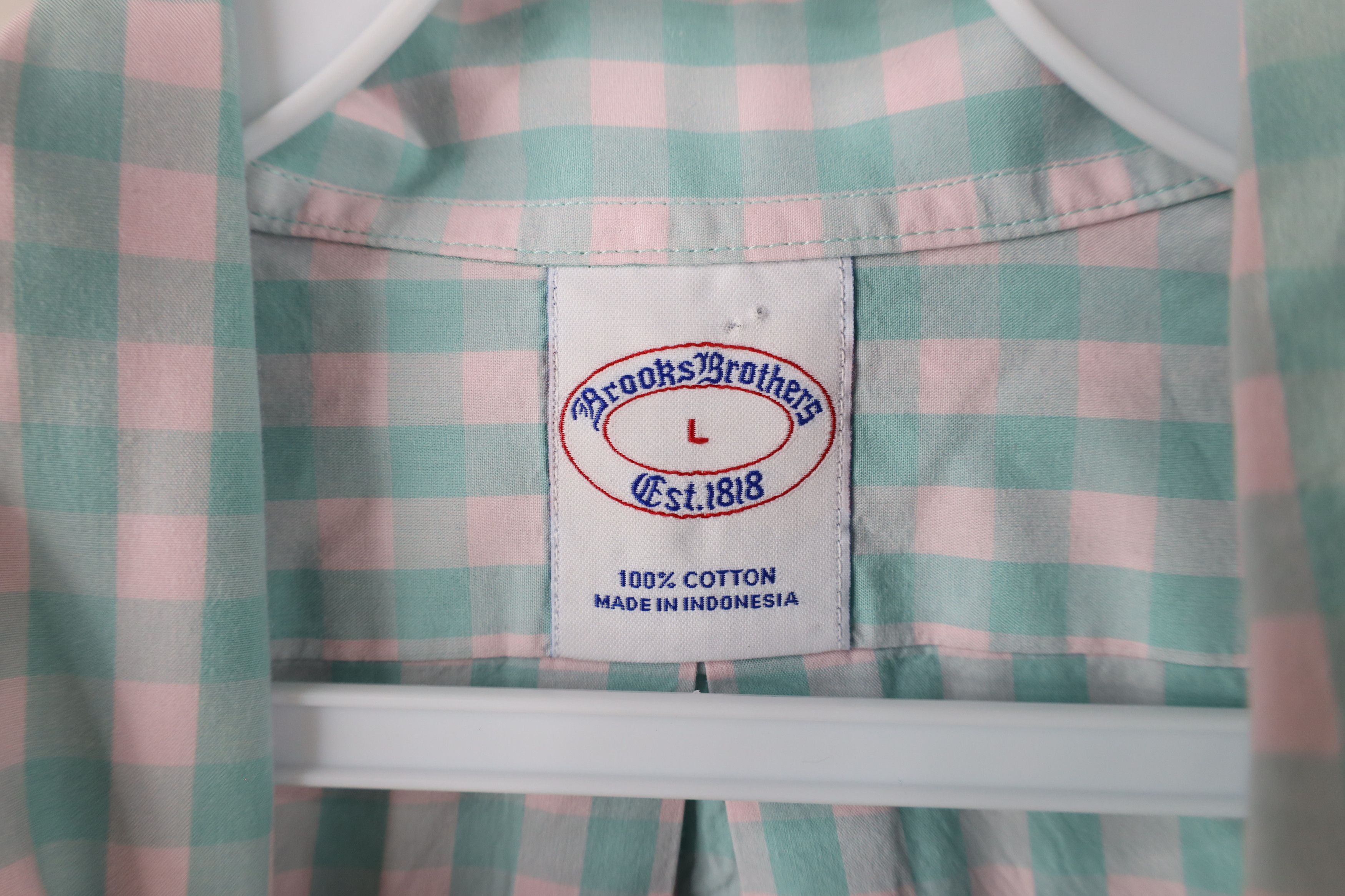 Brooks Brothers × Vintage Brooks Brothers Original Cotton Button Down Shirt Plaid OCBD Size US L / EU 52-54 / 3 - 5 Thumbnail
