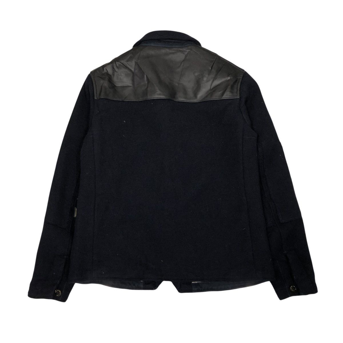 Paul Smith 🔥VINTAGE WOOL JACKET PAUL SMITH JEANS LEATHER PARTS HAND Size US M / EU 48-50 / 2 - 2 Thumbnail