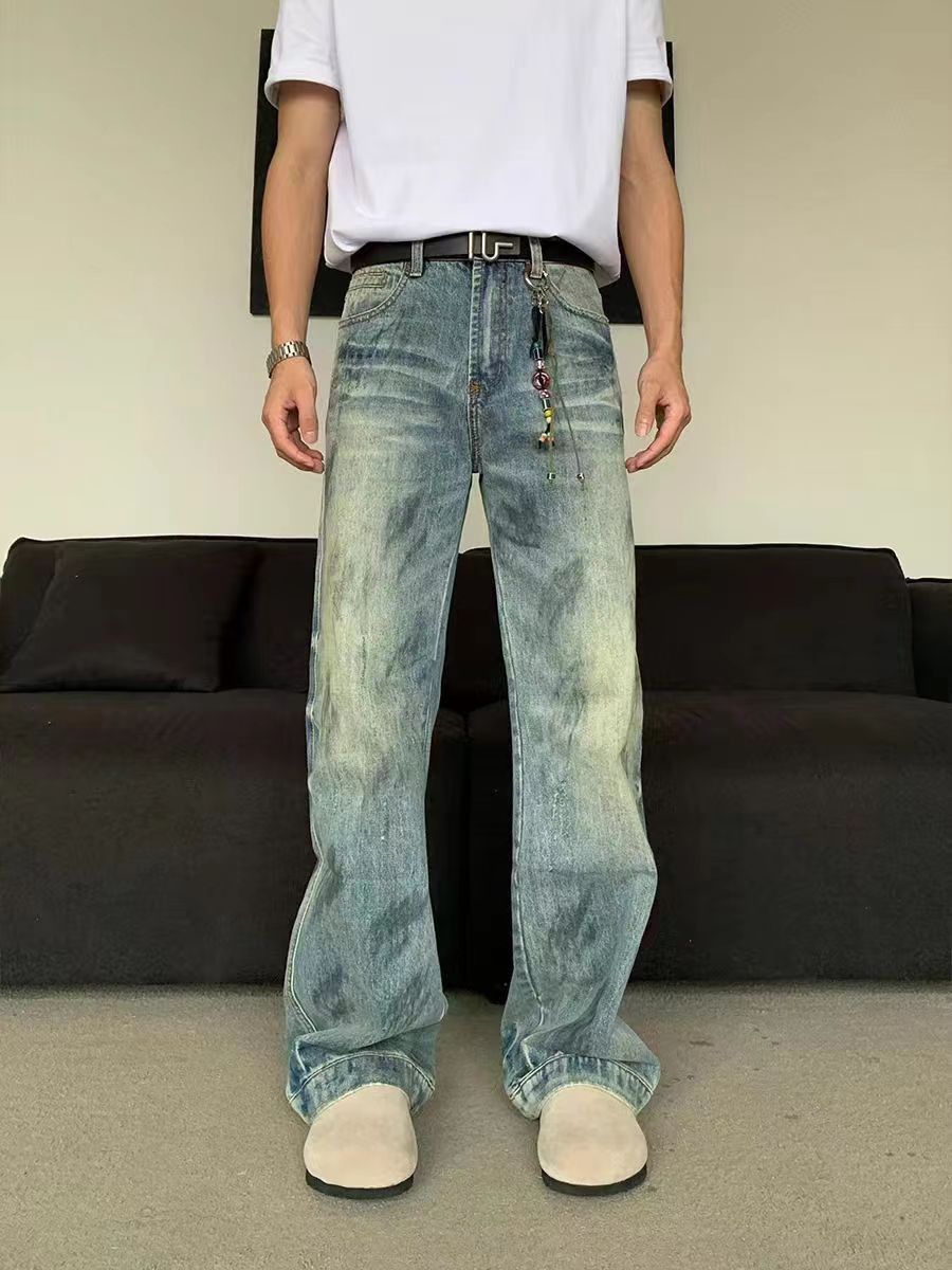 Japanese Brand × Jean Vintage washed and worn loose graffiti micro flare jeans Size US 32 / EU 48 - 3 Thumbnail