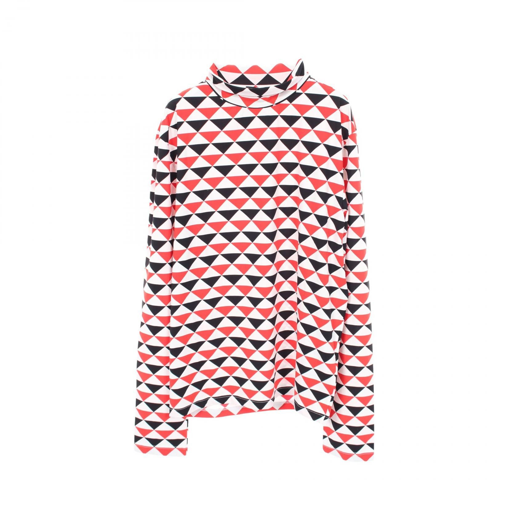 Prada Prada Prada Geometric Stretch Nylon Top Textile Tops UJL188 DUTY FREE for USA Size ONE SIZE - 1 Thumbnail