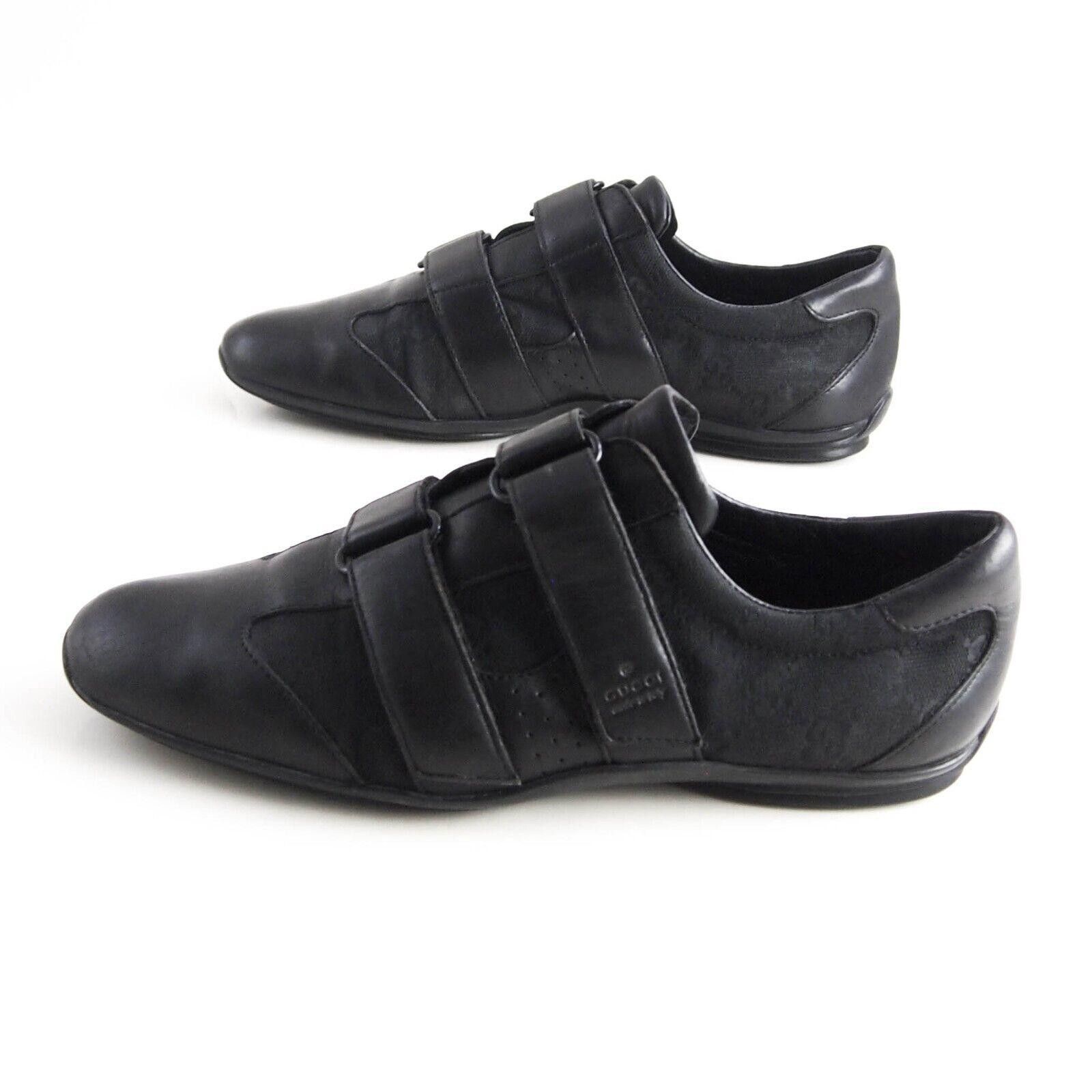 Gucci Gucci Supreme Sneakers Black Leather GG Canvas EU 36 C US 6 Size US 6 / IT 36 - 2 Thumbnail