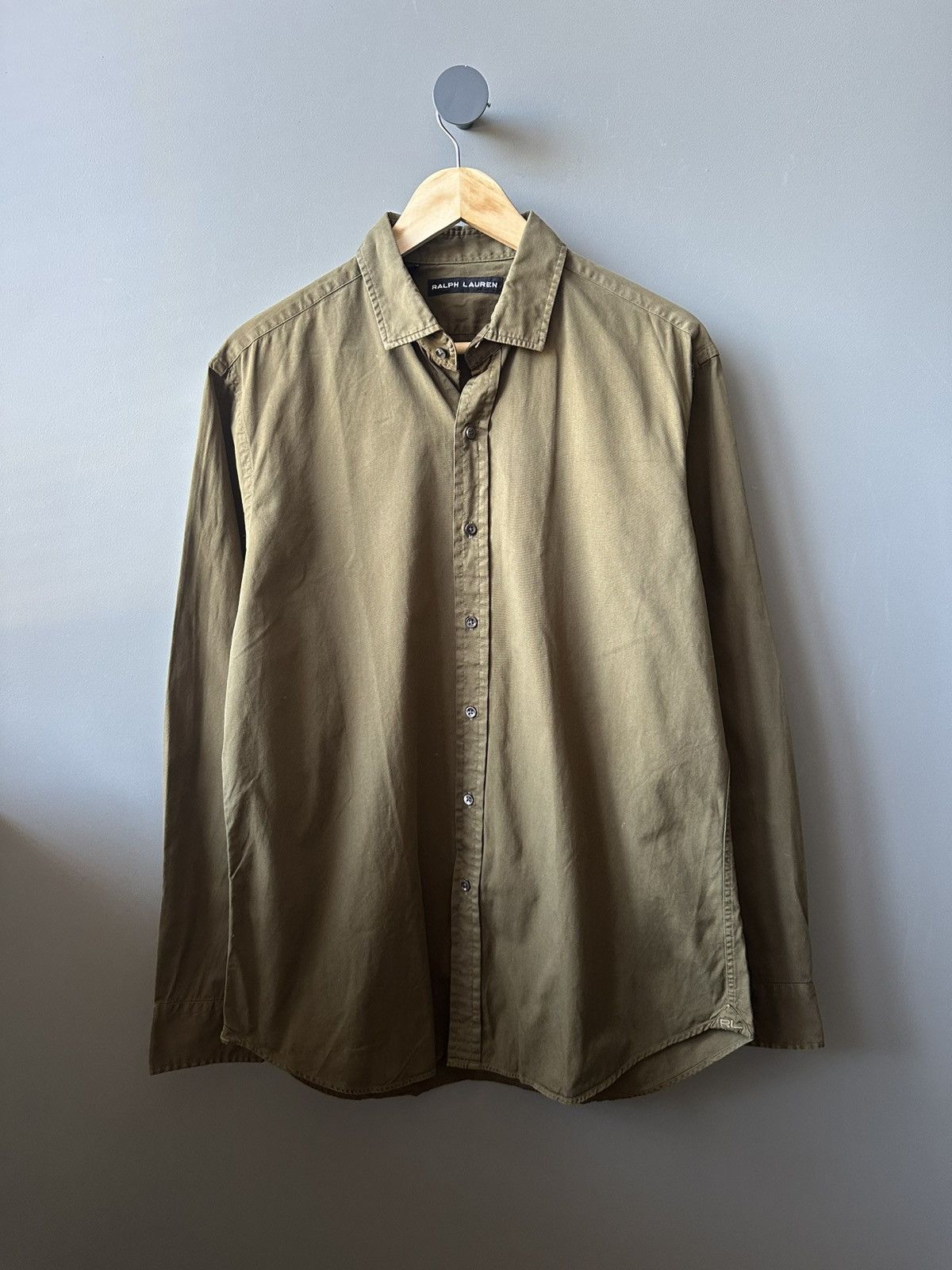 Ralph Lauren Black Label Ralph Lauren Black Label Olive Shirt Size L Size US L / EU 52-54 / 3 - 1 Thumbnail