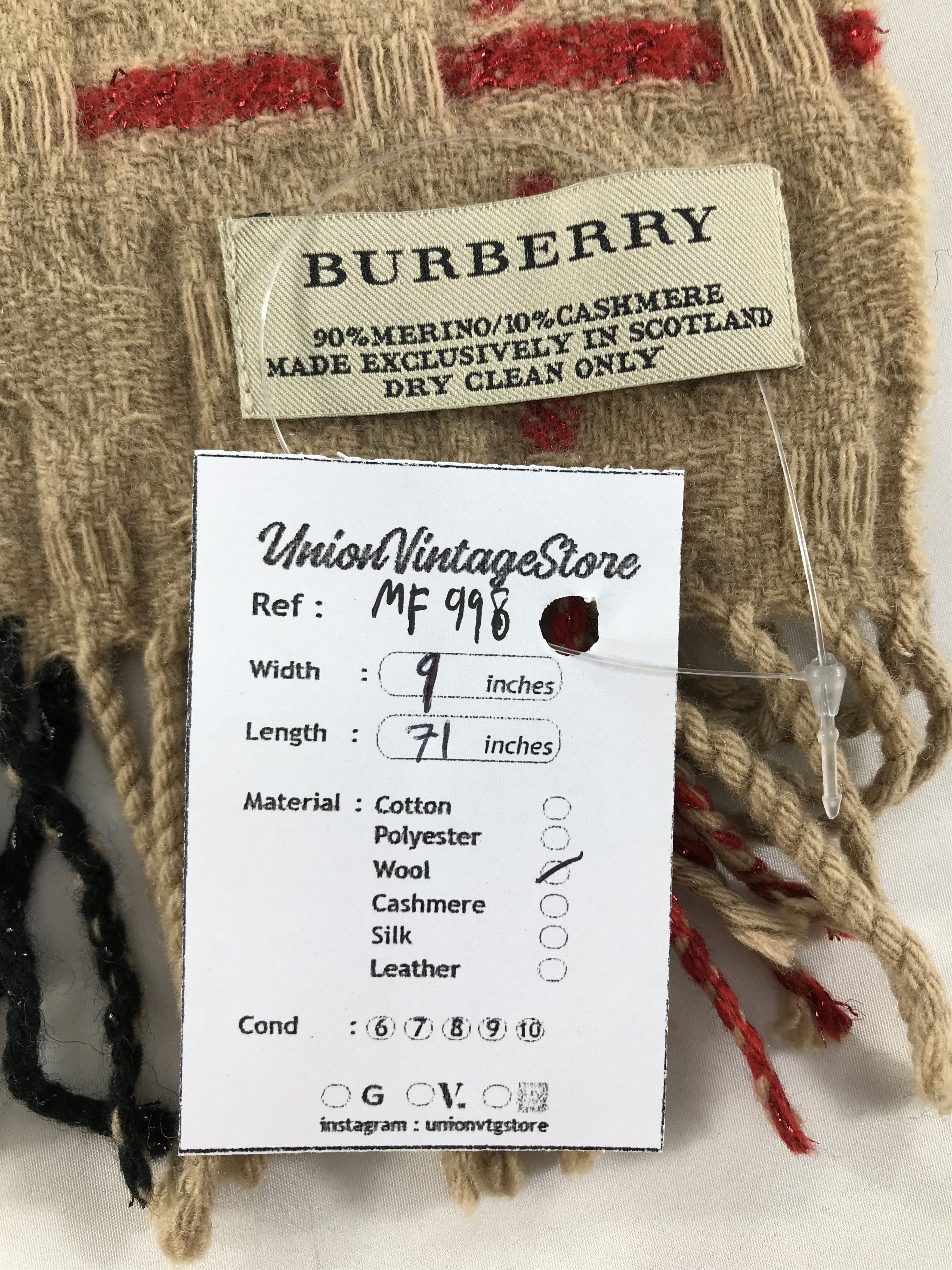 Burberry Vintage Burberry Scarf/Muffler/Neckwear MF998 Size ONE SIZE - 4 Thumbnail