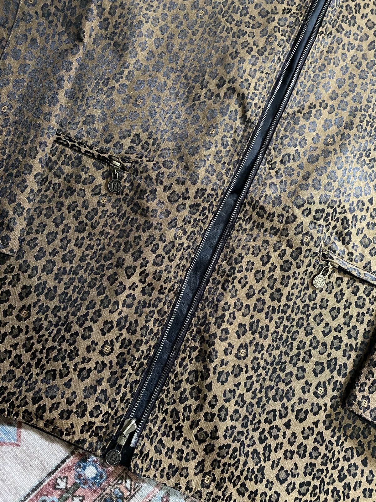 Fendi Vintage Fendi Reversible Leopard monogram black Jacket Size US L / EU 52-54 / 3 - 2 Thumbnail