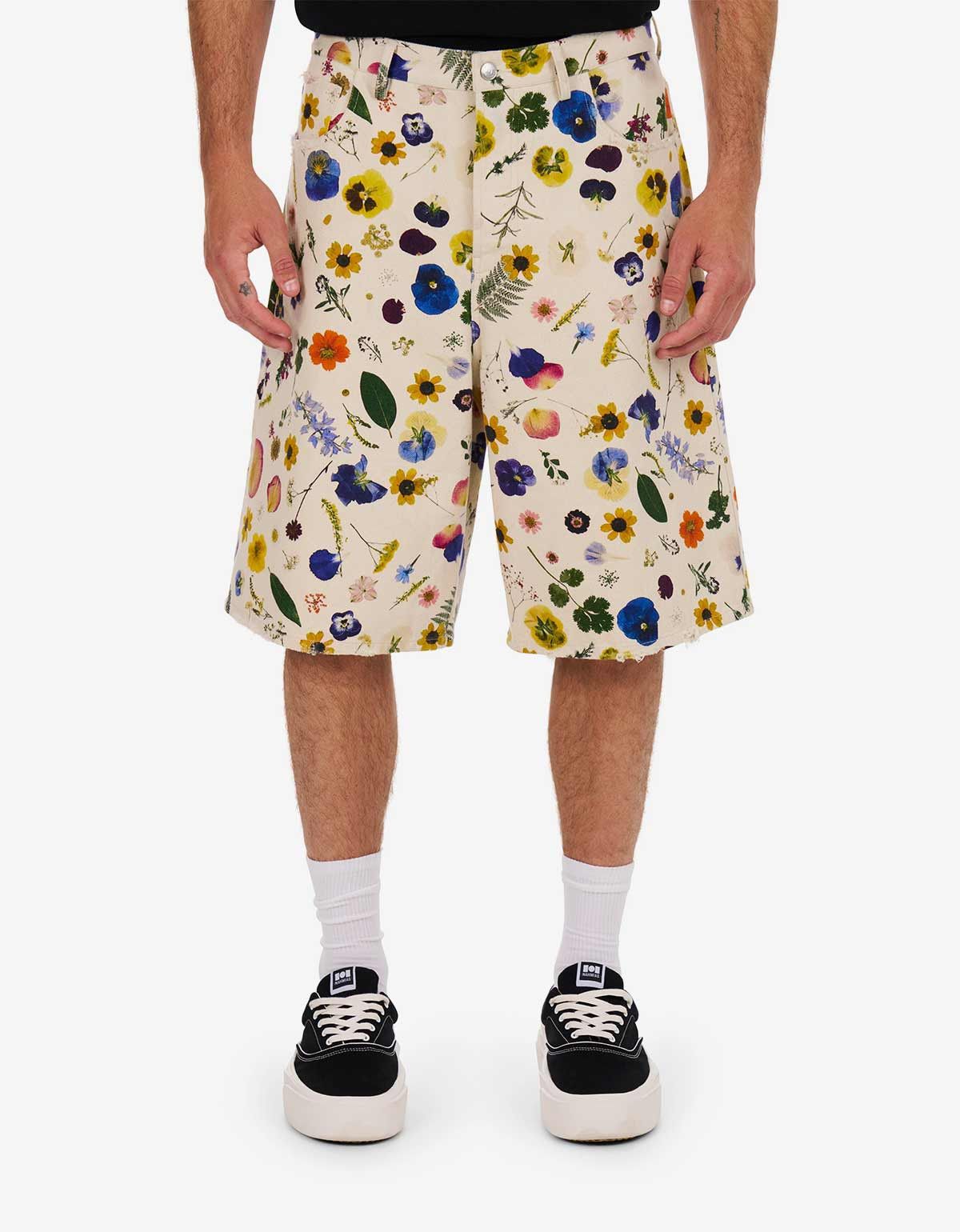 Nahmias Nahmias Floral Baggy 5 Pocket Shorts Size US 32 / EU 48 - 1 Thumbnail