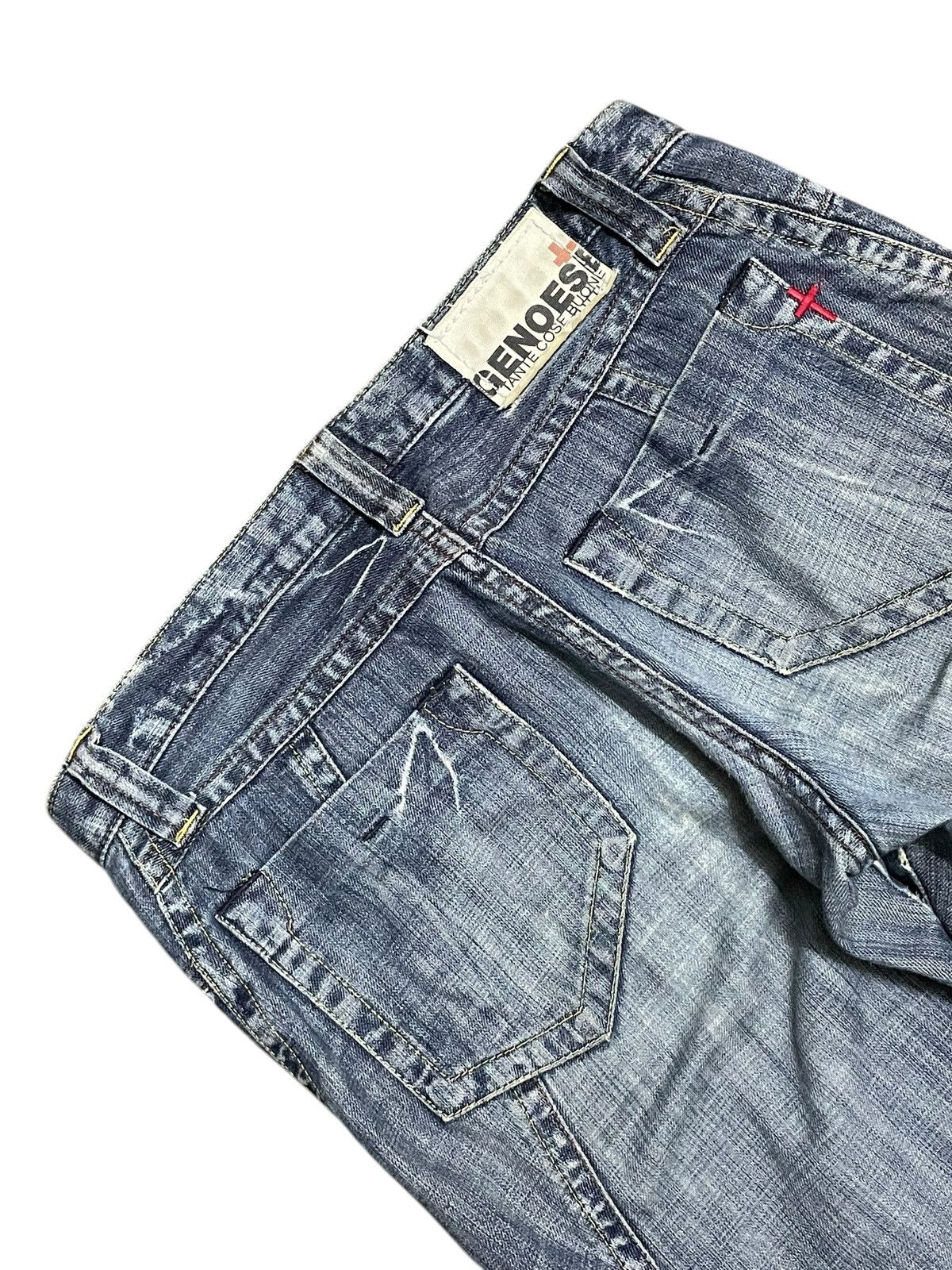 If Six Was Nine Vintage Y2k Genoese Tante Cose Buone Cross Logo Flare Jeans Size US 33 - 7 Thumbnail