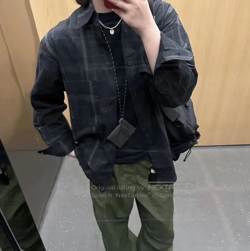 Burberry Burberry Men's Black Gray Plaid Long Sleeve Shirt. Size US M / EU 48-50 / 2 - 6 Thumbnail