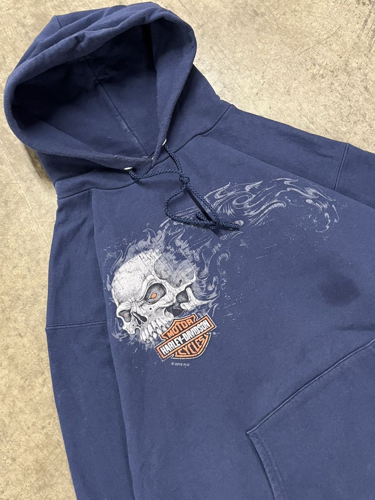 Harley Davidson Harley Davidson vintage y2k skull grunge hoodie skater hype Size US M / EU 48-50 / 2 - 5 Thumbnail