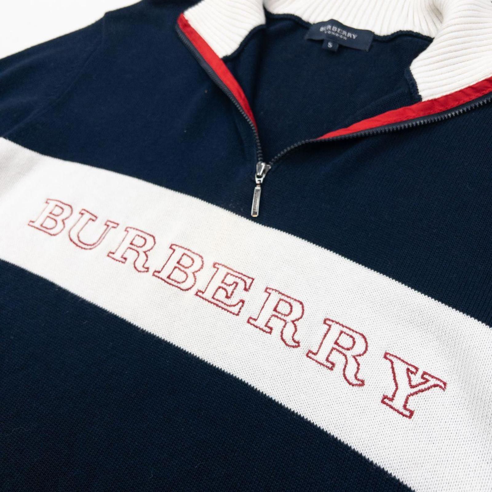 Burberry Vintage 2000s Burberry Embroidered Q Zip Jumper Size S Size US S / EU 44-46 / 1 - 5 Thumbnail