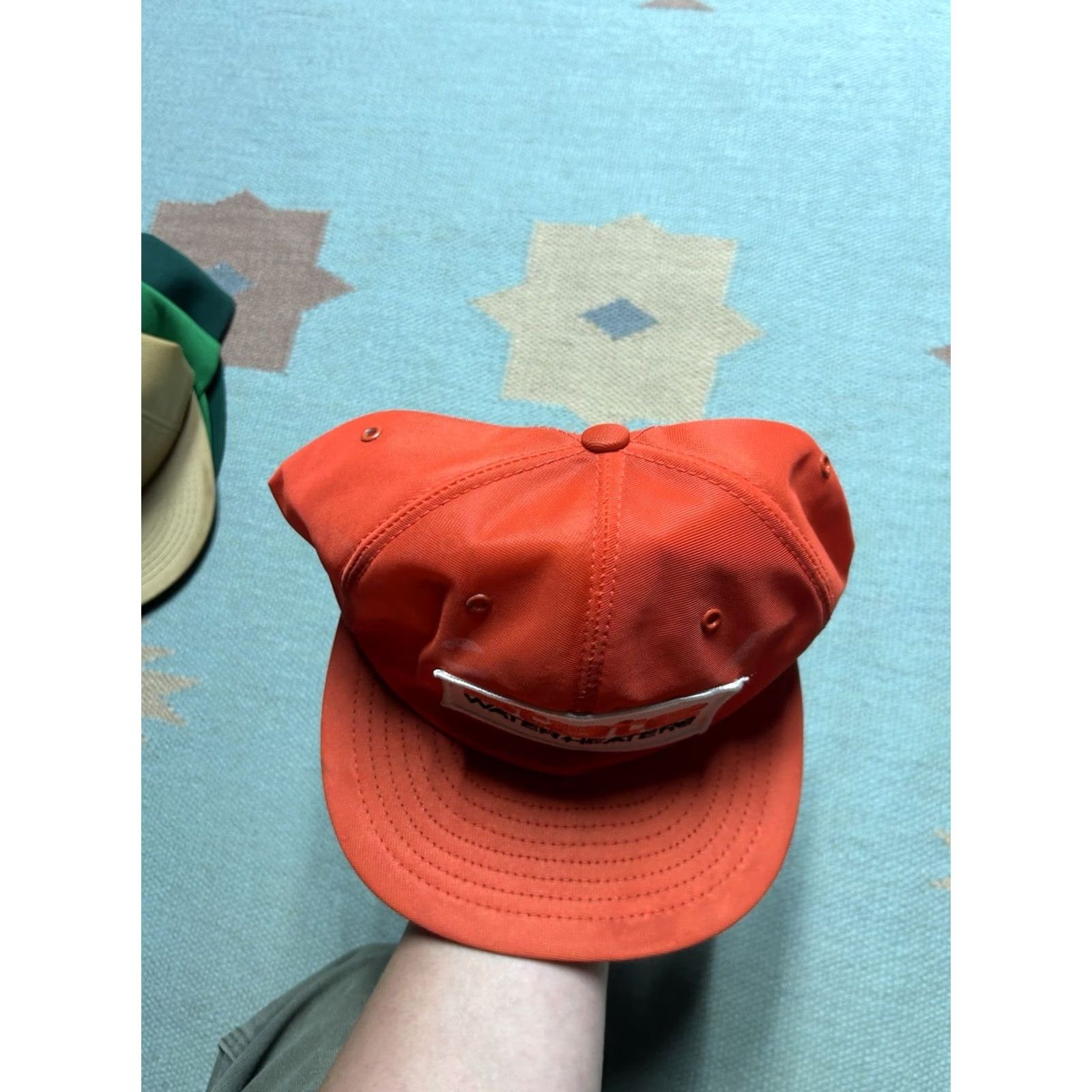 Vintage VINTAGE State Water Heaters patch Louisville Trucker Hat Snap-Back Hat 80s 70s Orange Adjustable Men Mens Size ONE SIZE - 3 Thumbnail