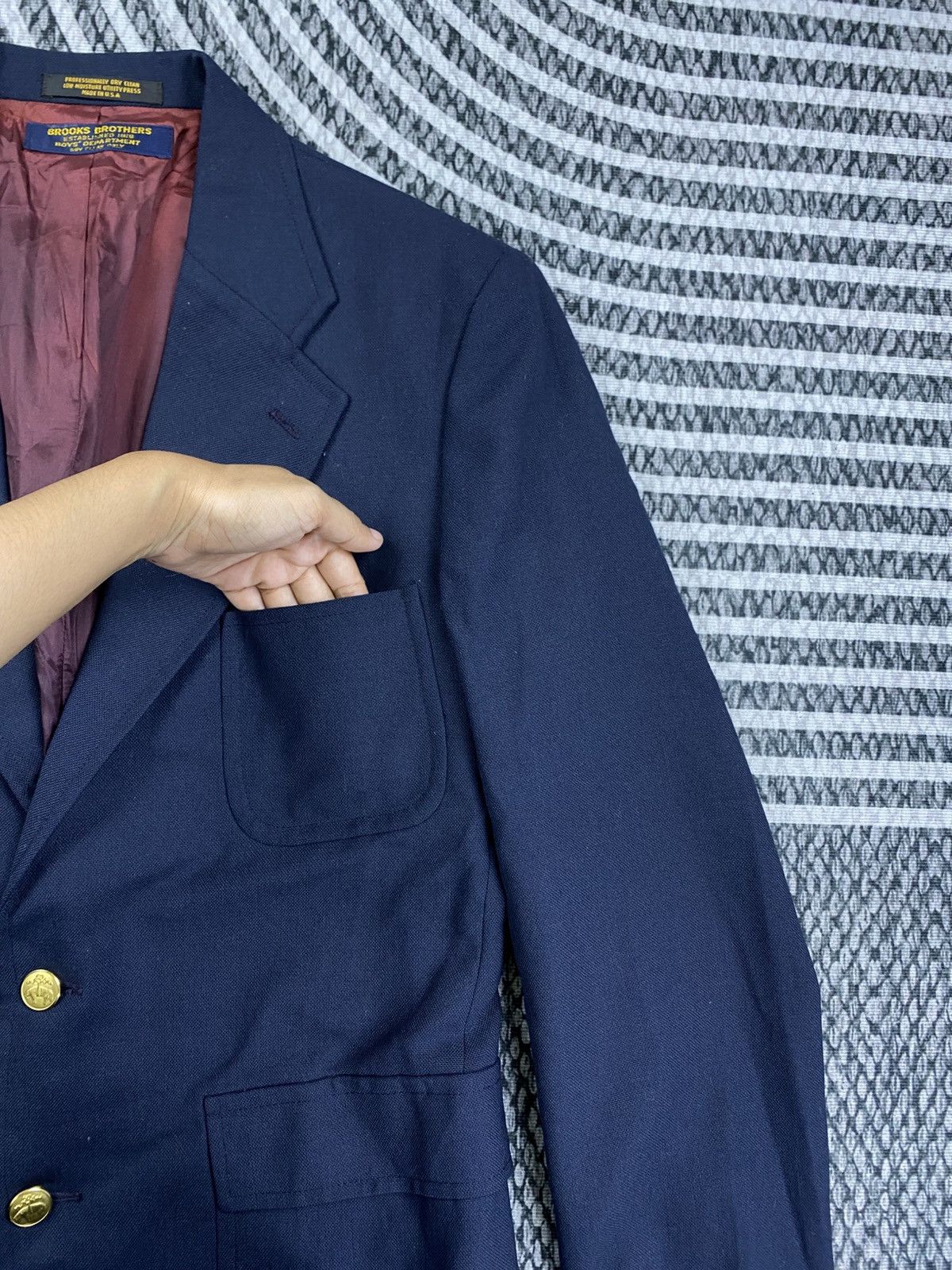 Brooks Brothers Vtg Brook Brothers Navy Color Double Button Blazer Jacket Size US M / EU 48-50 / 2 - 8 Thumbnail