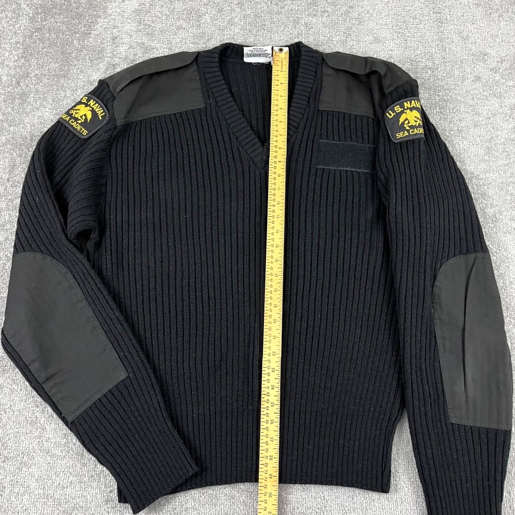 Vintage JACK YOUNG Sweater Mens 2XL Black Wool Pullover Patches US NAVAL SEA CADETS VTG Size US XXL / EU 58 / 5 - 4 Thumbnail