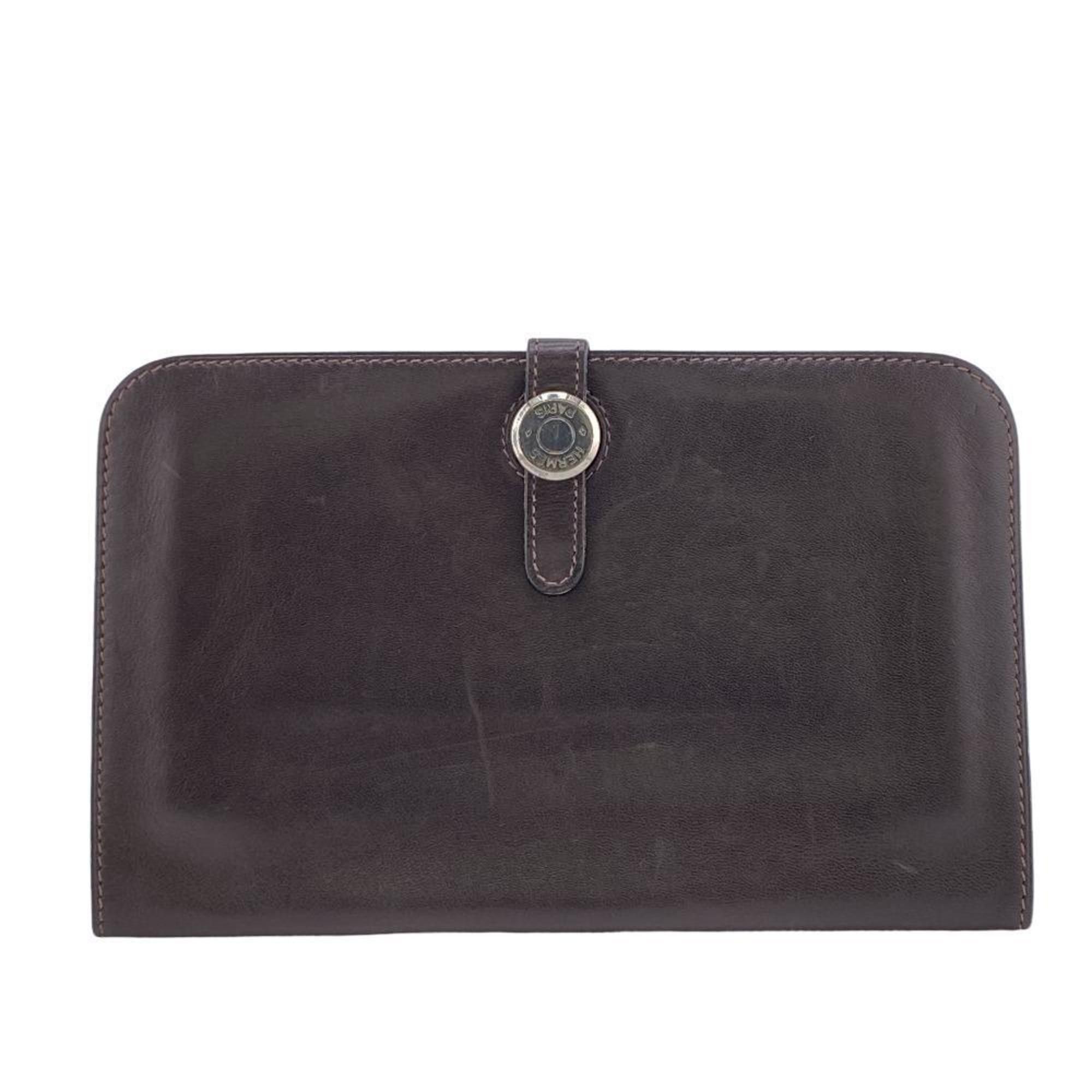 image of Hermes Dogon Gm Long Wallet Brown Unisex Z0006051, Women's