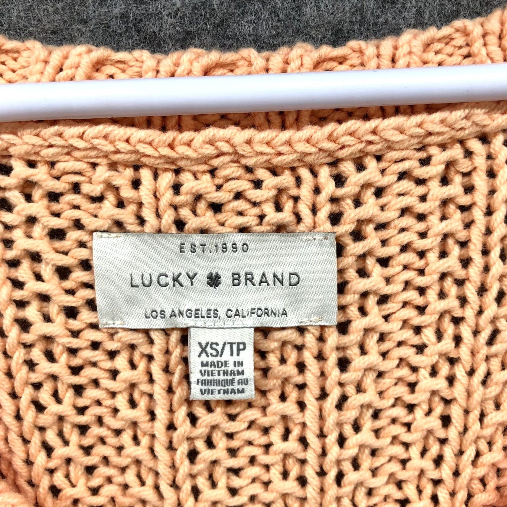 Lucky Brand Lucky Brand Sweater Womens XS Orange Chunky Knit V-Neck High Low Pullover Size XS / US 0-2 / IT 36-38 - 5 Thumbnail