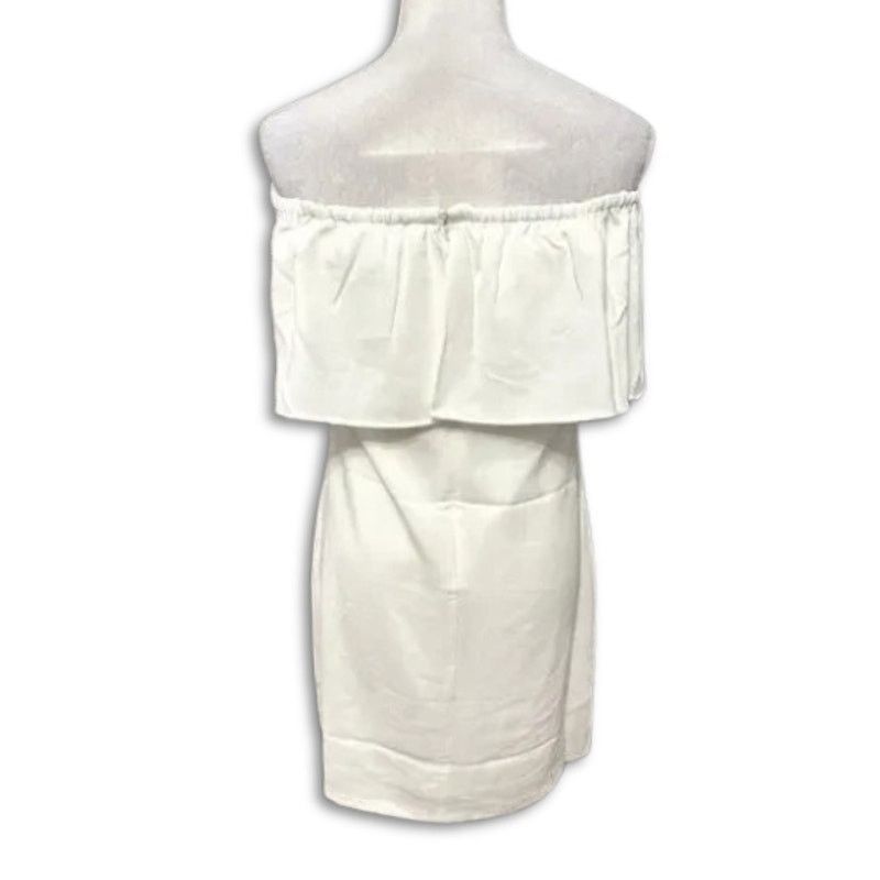 Other Charles Henry Mini Dress Ruffle Off Shoulder Ivory XS NWOT Size XS / US 0-2 / IT 36-38 - 5 Thumbnail