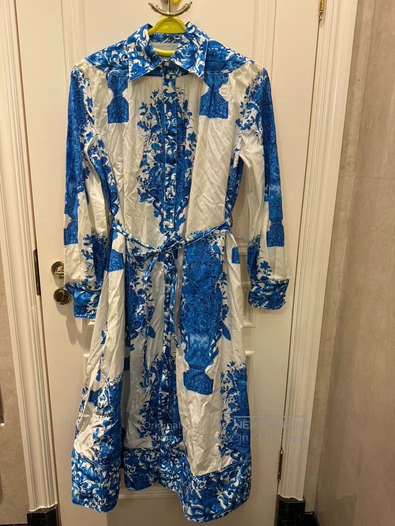 Valentino Blue and white porcelain cotton dress