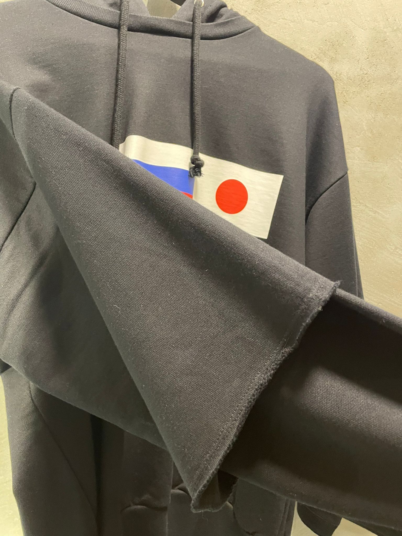 Gosha Rubchinskiy Gosha Rubchinskiy Flag Asymmetrical Hoodie Black Size US S / EU 44-46 / 1 - 4 Thumbnail