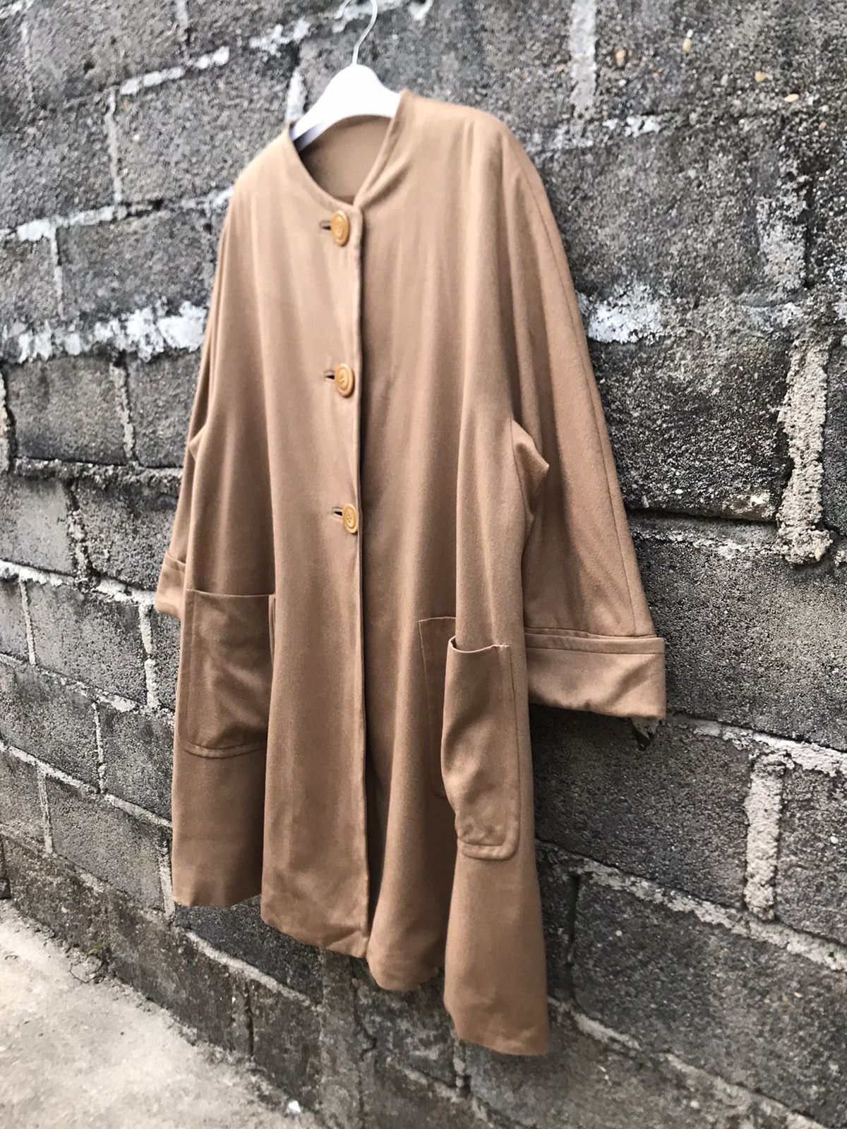 Autumn Cashmere × Hanae Mori ⚡️Hanae Mori Paris Button Cashmere Baggy Long Coat Size M / US 6-8 / IT 42-44 - 3 Thumbnail