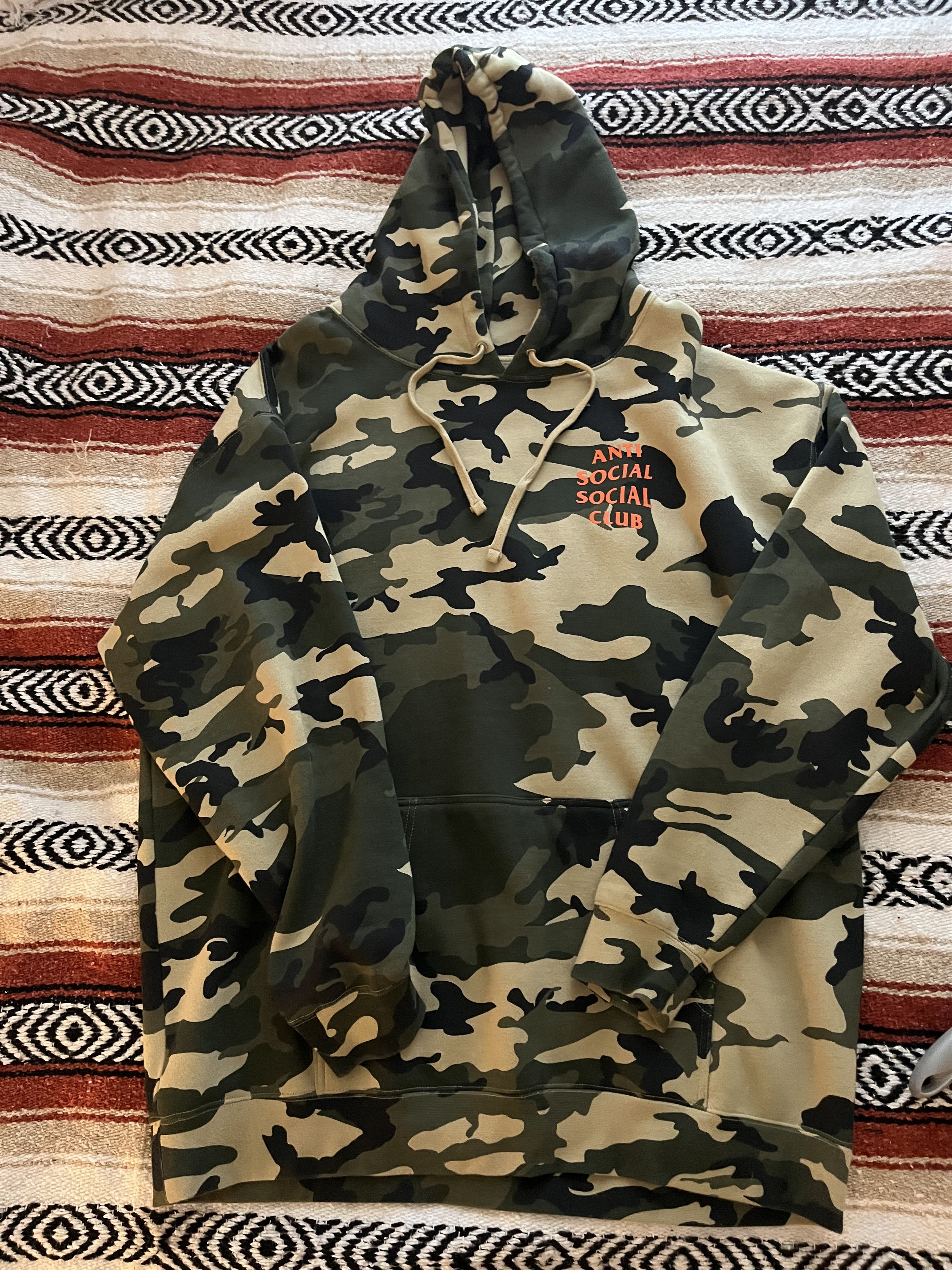 Anti Social Social Club Anti Social Social Club Camo Hoodie (Orange Logo) Size US XXL / EU 58 / 5 - 2 Thumbnail