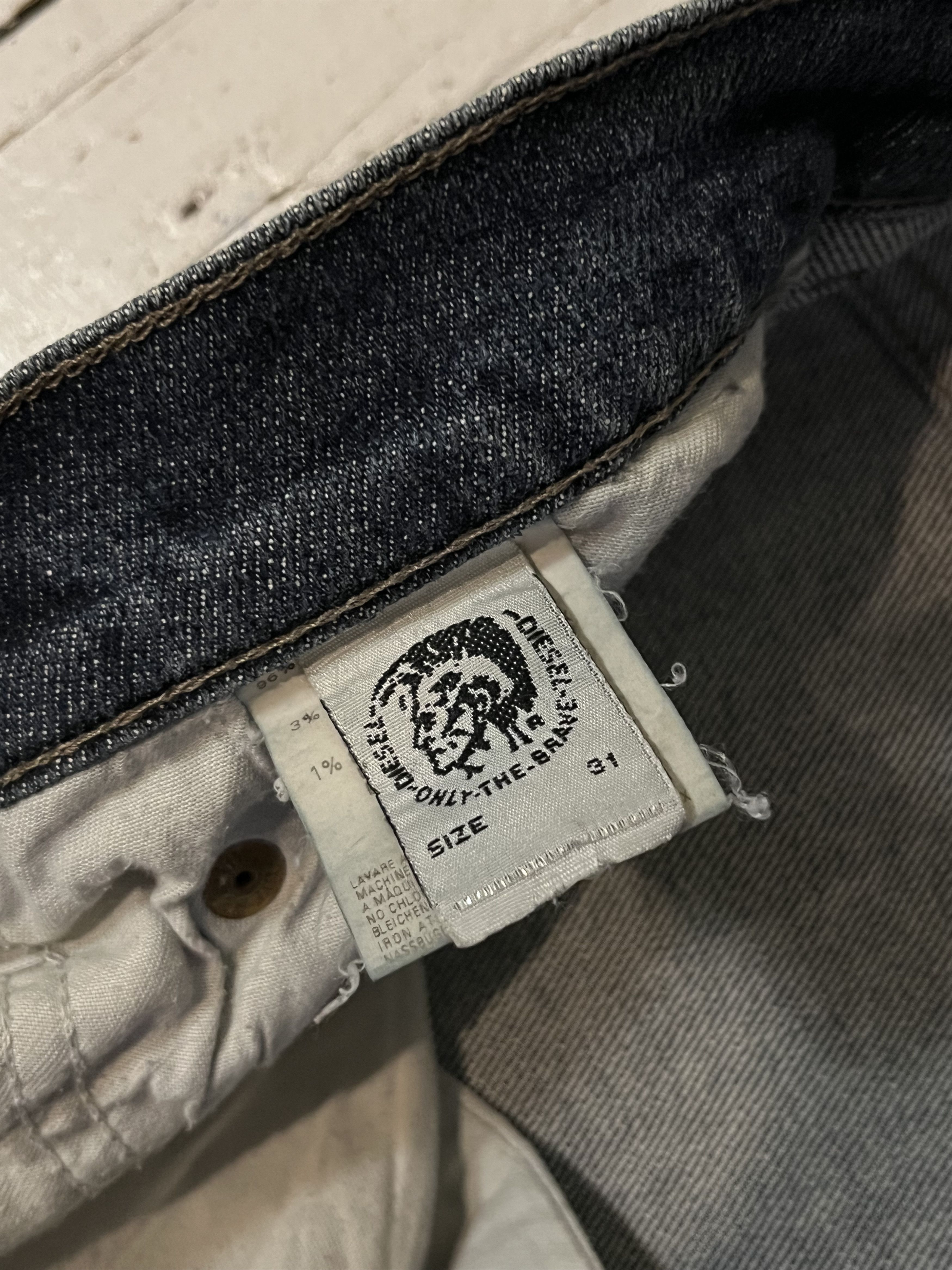 Diesel × Japanese Brand Vintage y2k Diesel Flared Denim Jeans Size 33" - 7 Thumbnail
