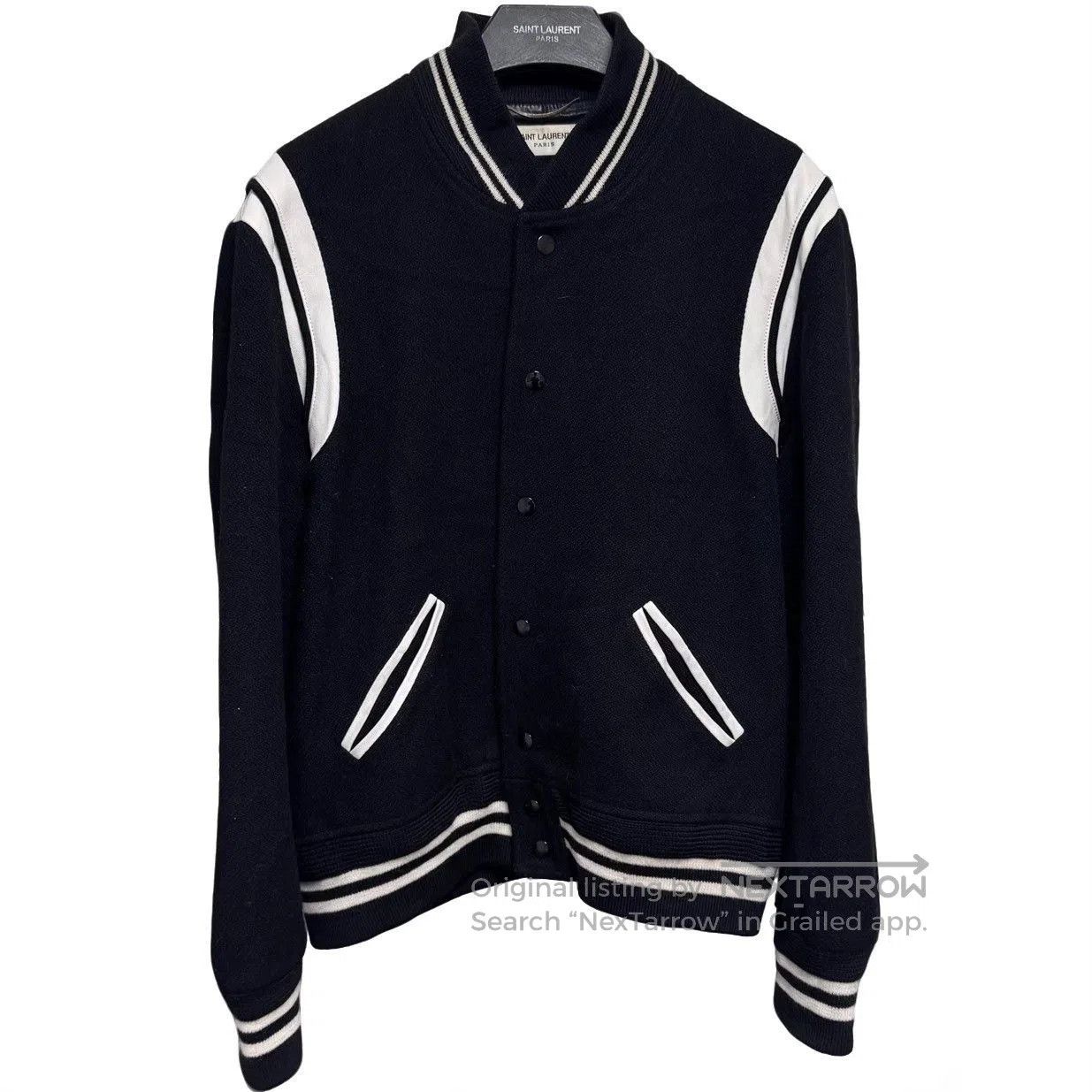 Saint Laurent Paris Saint Laurent Black White Varsity Jacket. Size US L / EU 52-54 / 3 - 1 Thumbnail
