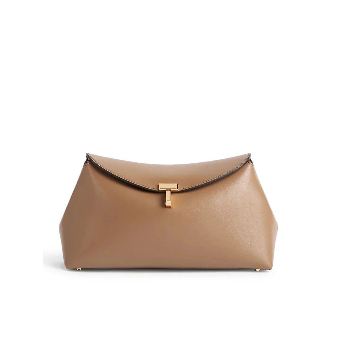Toteme TOTEME T-Lock $990 Camel Leather Clutch New And Authentic Size ONE SIZE - 1 Thumbnail