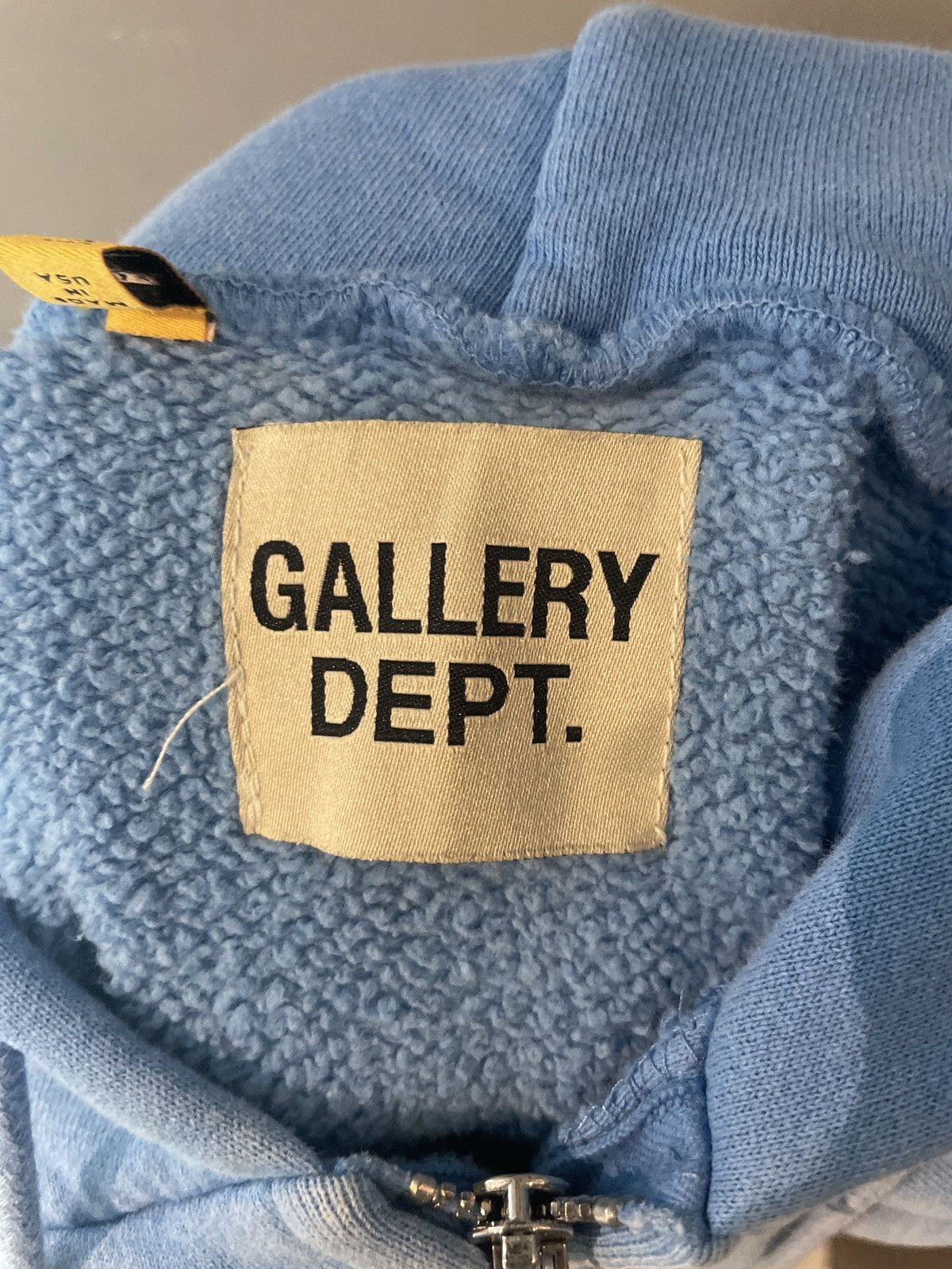 Gallery Dept. Gallery Dept. Blue Sunfaded Zip Up Hooded Sweatshirt 2XL Size US XXL / EU 58 / 5 - 4 Thumbnail