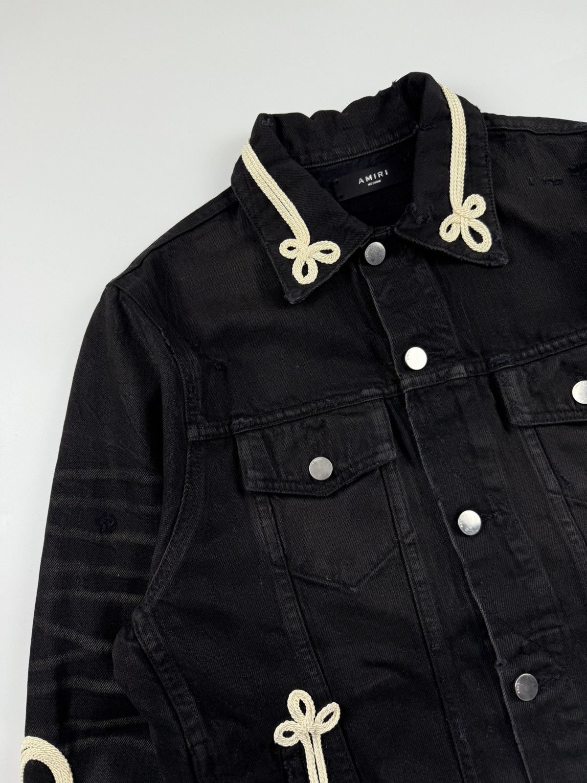 Amiri Amiri Roping Embroidered Denim Trucker Jacket Size US M / EU 48-50 / 2 - 5 Thumbnail