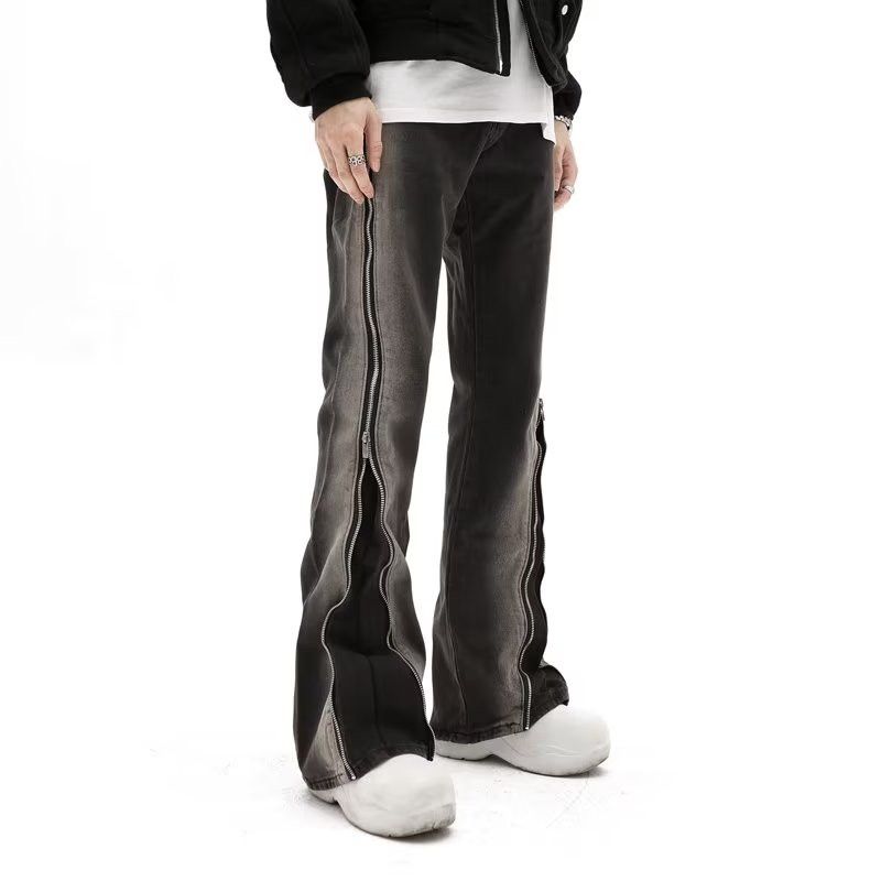 Japanese Brand × Vintage Y2K Streetwear Baggy Flare Bootcut Zipper Denim Size US 32 / EU 48 - 8 Thumbnail