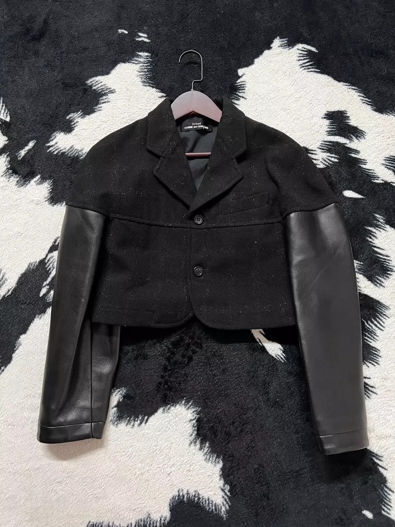 Comme des Garcons Comme Des Garcons Wool patchwork silhouette jacket Size S / US 4 / IT 40 - 2 Thumbnail