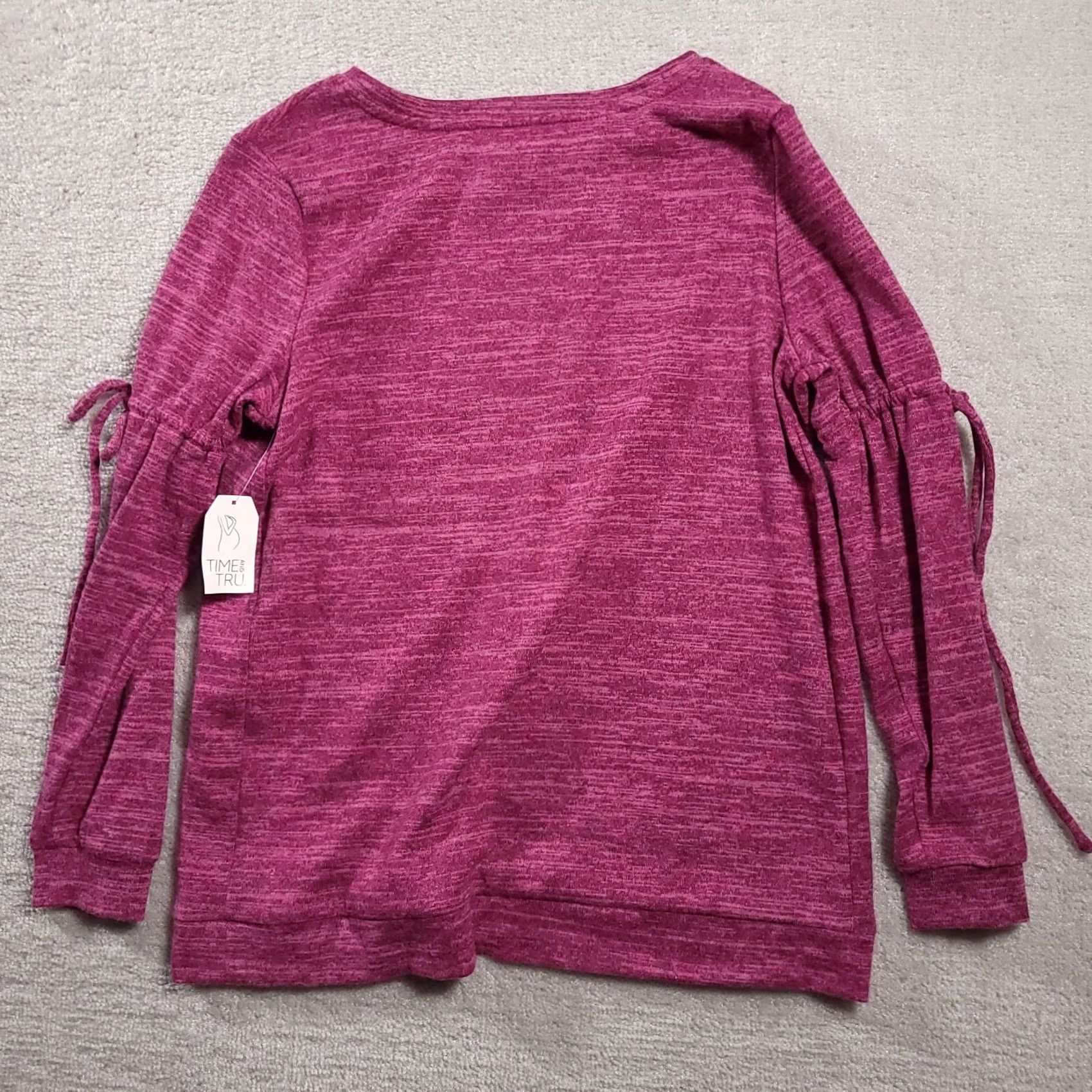 Vintage Time and Tru Tee Long Sleeve Maternity M(8-10) Heathered Pink Sleeve Tie Women Size M / US 6-8 / IT 42-44 - 7 Thumbnail