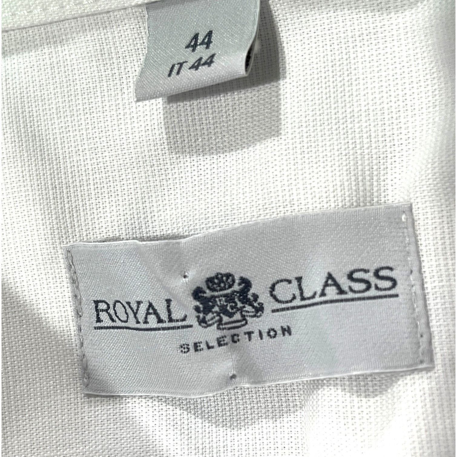 Other Royal Class Selection Mens White Dress Shirt 100% Cotton IT Size US S / EU 44-46 / 1 - 3 Thumbnail
