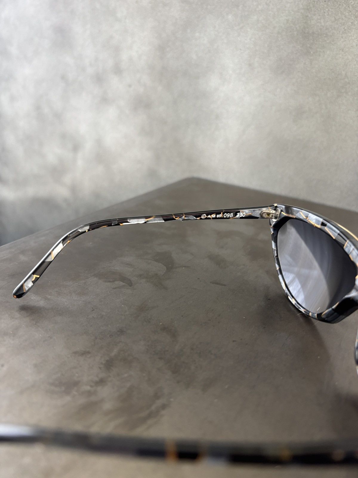 Alain Mikli × Vintage 1980s Alain Mikli Sunglasses Vintage Asymmetrical Marble 098 Size ONE SIZE - 11 Thumbnail