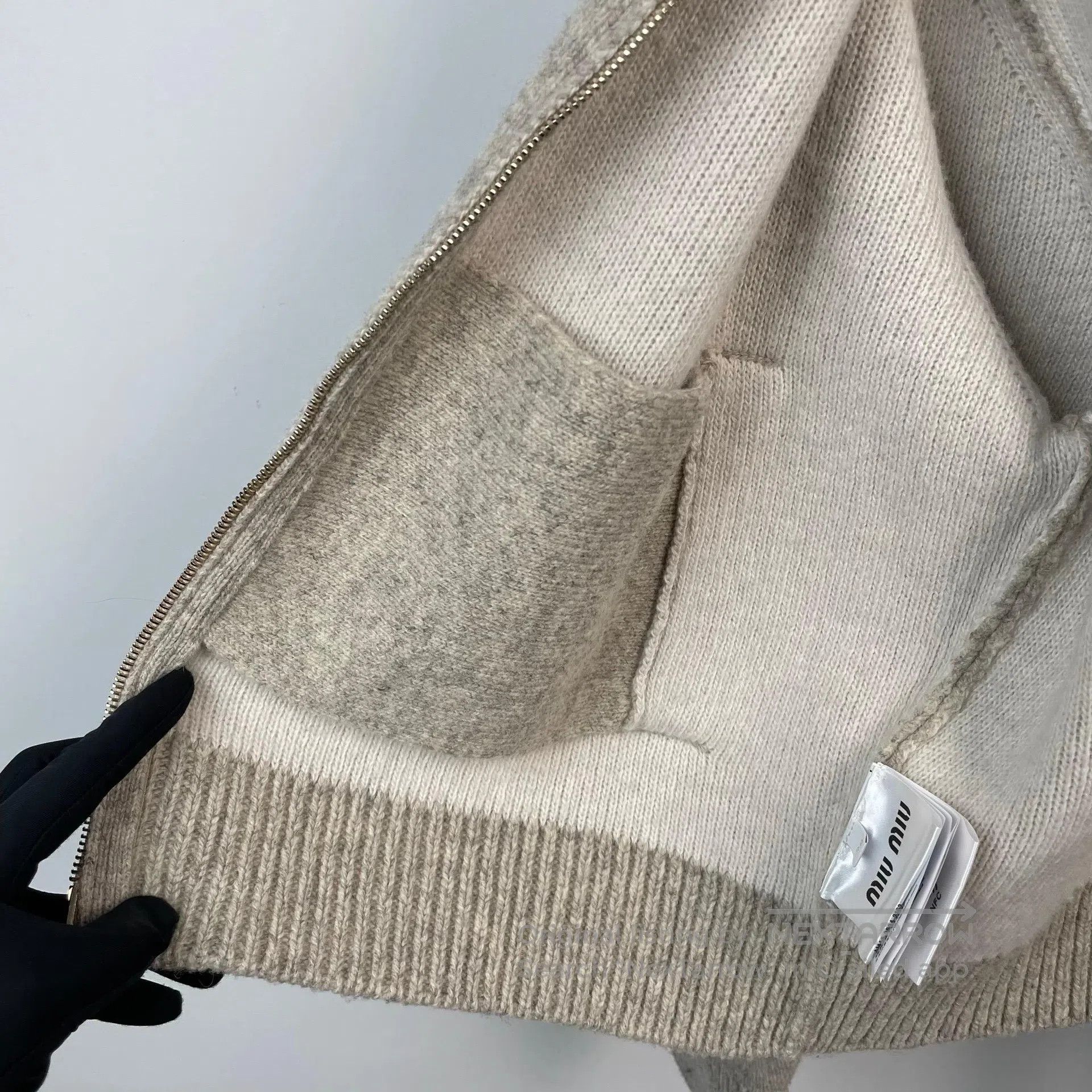 Miu Miu Miu Miu Oatmeal gray cashmere zip-up coat size 36| Size XS / US 0-2 / IT 36-38 - 6 Thumbnail