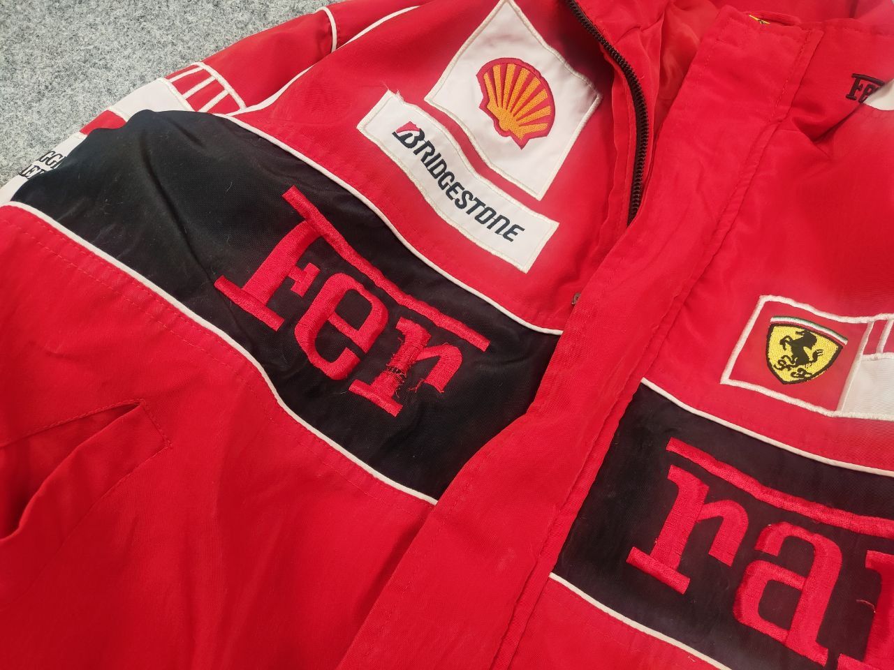 NASCAR Vintage Ferrari Red All logo Racing Bomber Jacket Y2K Style Size US M / EU 48-50 / 2 - 9 Thumbnail