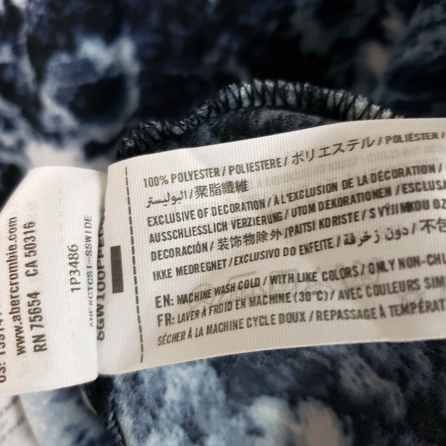 Abercrombie & Fitch Abercrombie & Fitch Womens Dress XS Blue 3/4 Sleeve Lace Up Front Shift Dress XS Blue Women Dress Size XS / US 0-2 / IT 36-38 - 5 Thumbnail
