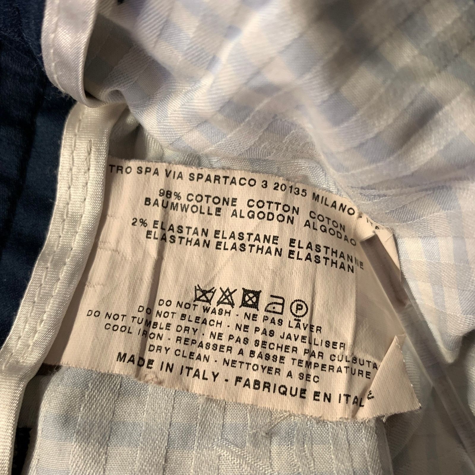 Etro ETRO Size 38 Navy Cotton Blend Pintuck Casual Pants Size US 38 / EU 54 - 5 Thumbnail