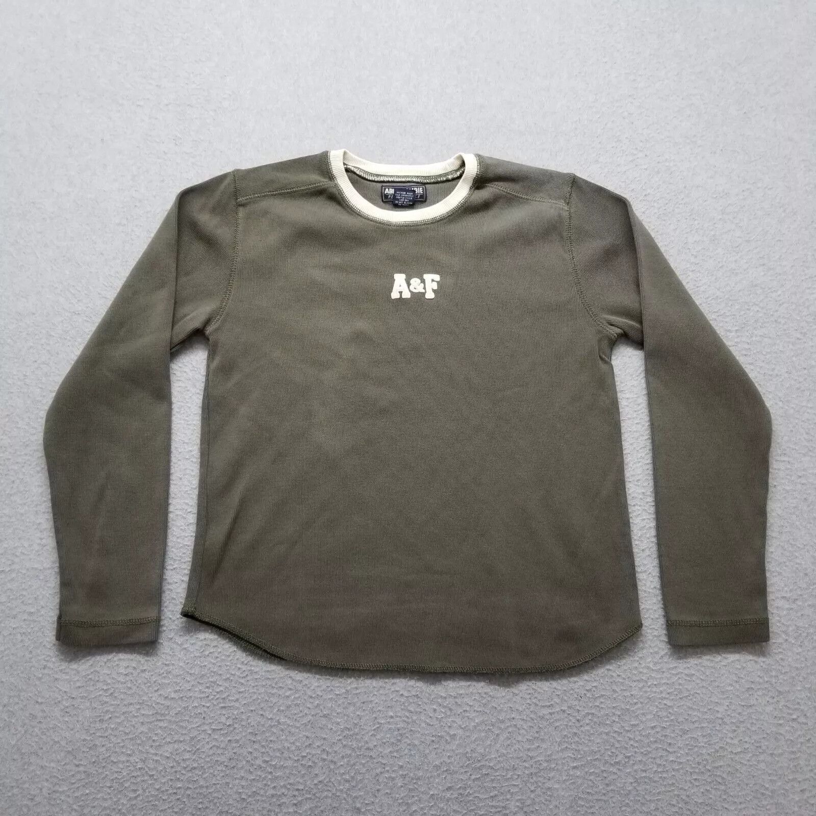 Abercrombie & Fitch Abercrombie Fitch Shirt Womens Medium Long Sleeve Logo Patch Size M / US 6-8 / IT 42-44 - 1 Thumbnail