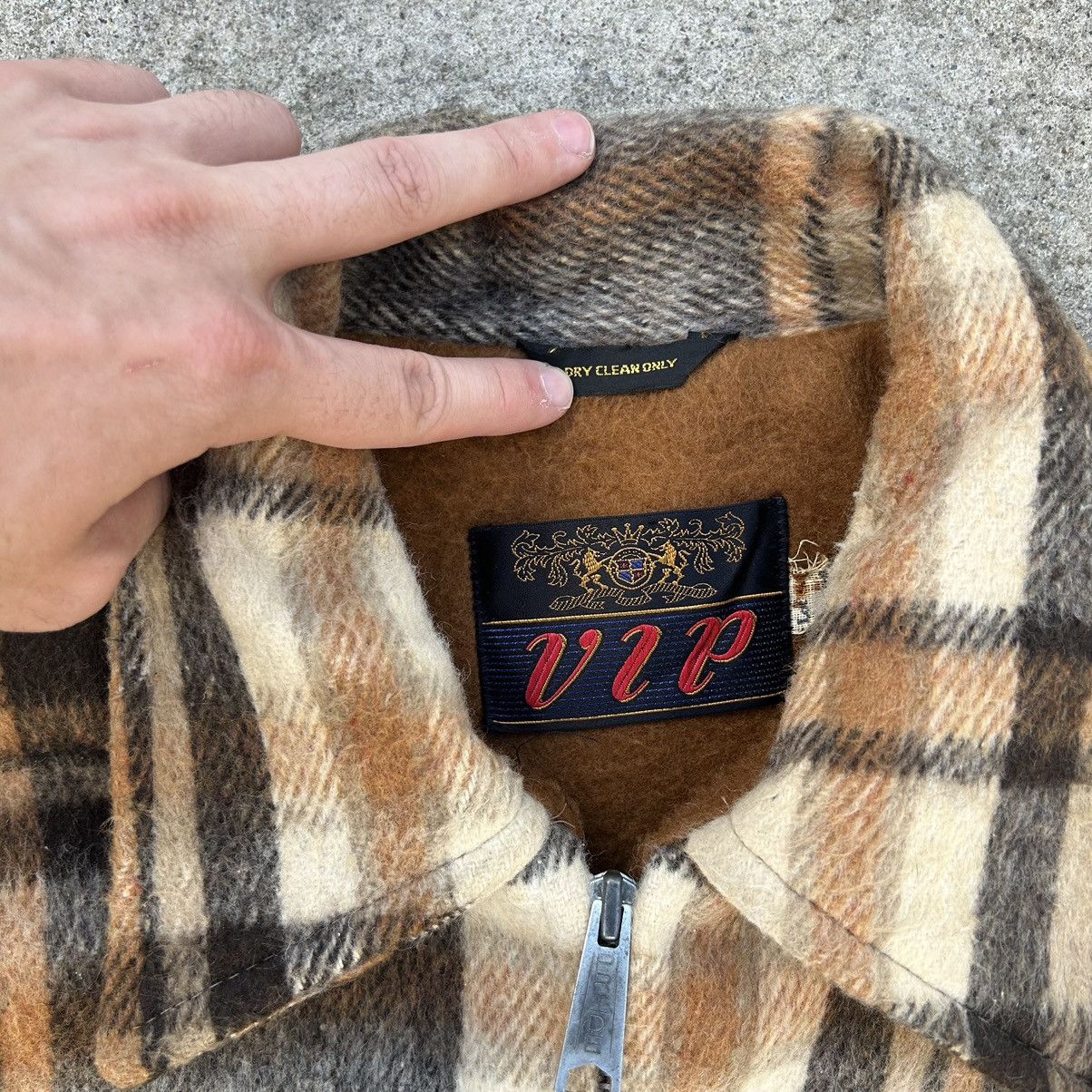 Vintage Vintage 80s VIP Flannel Jacket Wool Brown And Orange Size US L / EU 52-54 / 3 - 3 Thumbnail