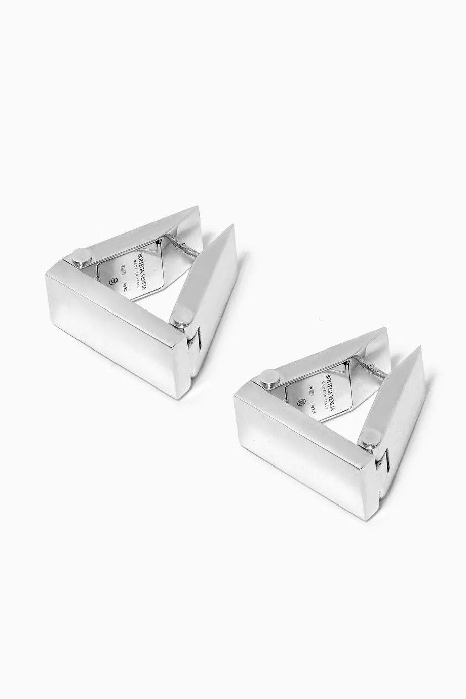 Bottega Veneta o1n1vont1124 Size: OS / Bolt Triangle Hoop Earrings Silver Size ONE SIZE - 4 Thumbnail