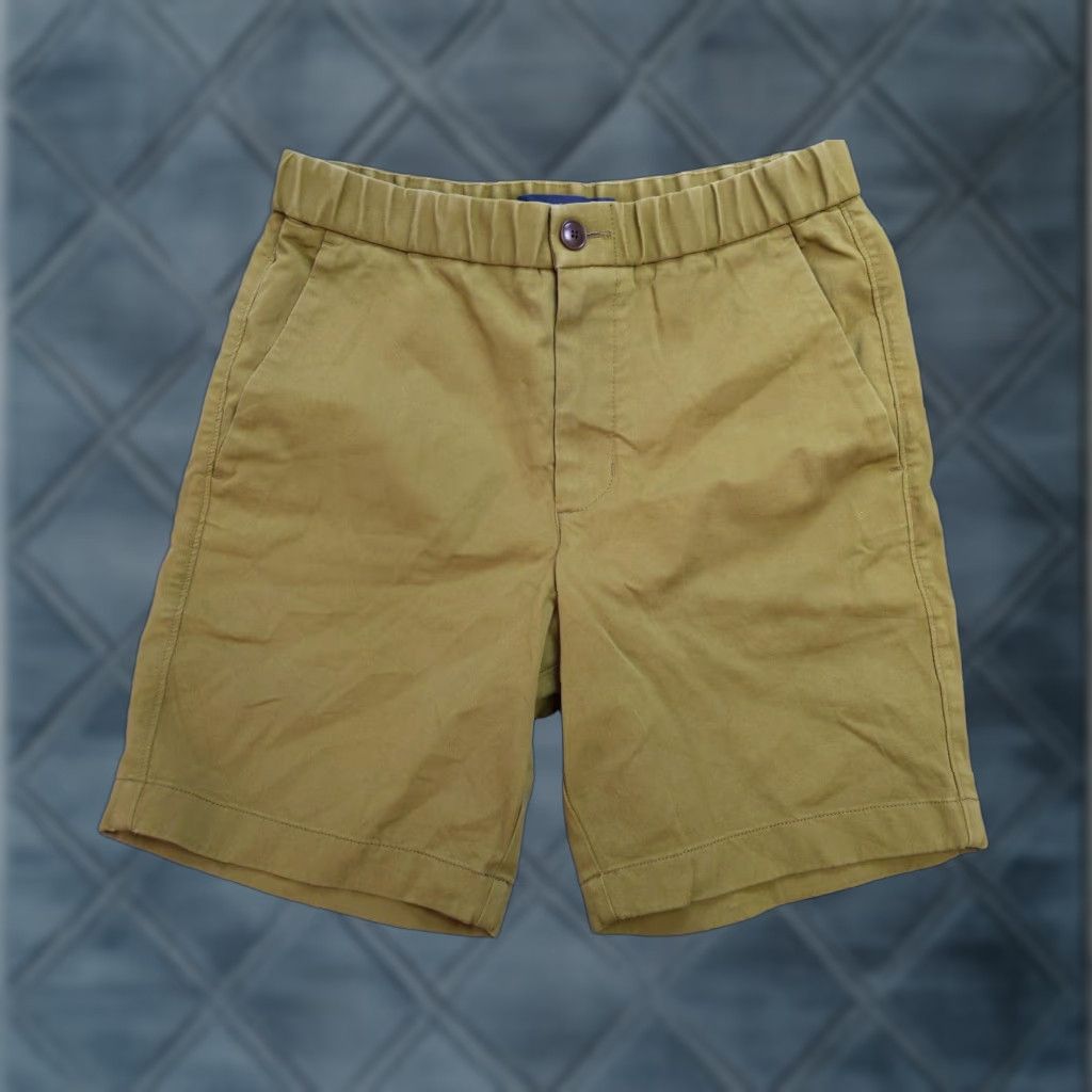 Everlane Everlane Uniform Shorts Mens Small Olive Green Stretch Casual Elastic Waist Pockets Size US 29 - 1 Thumbnail