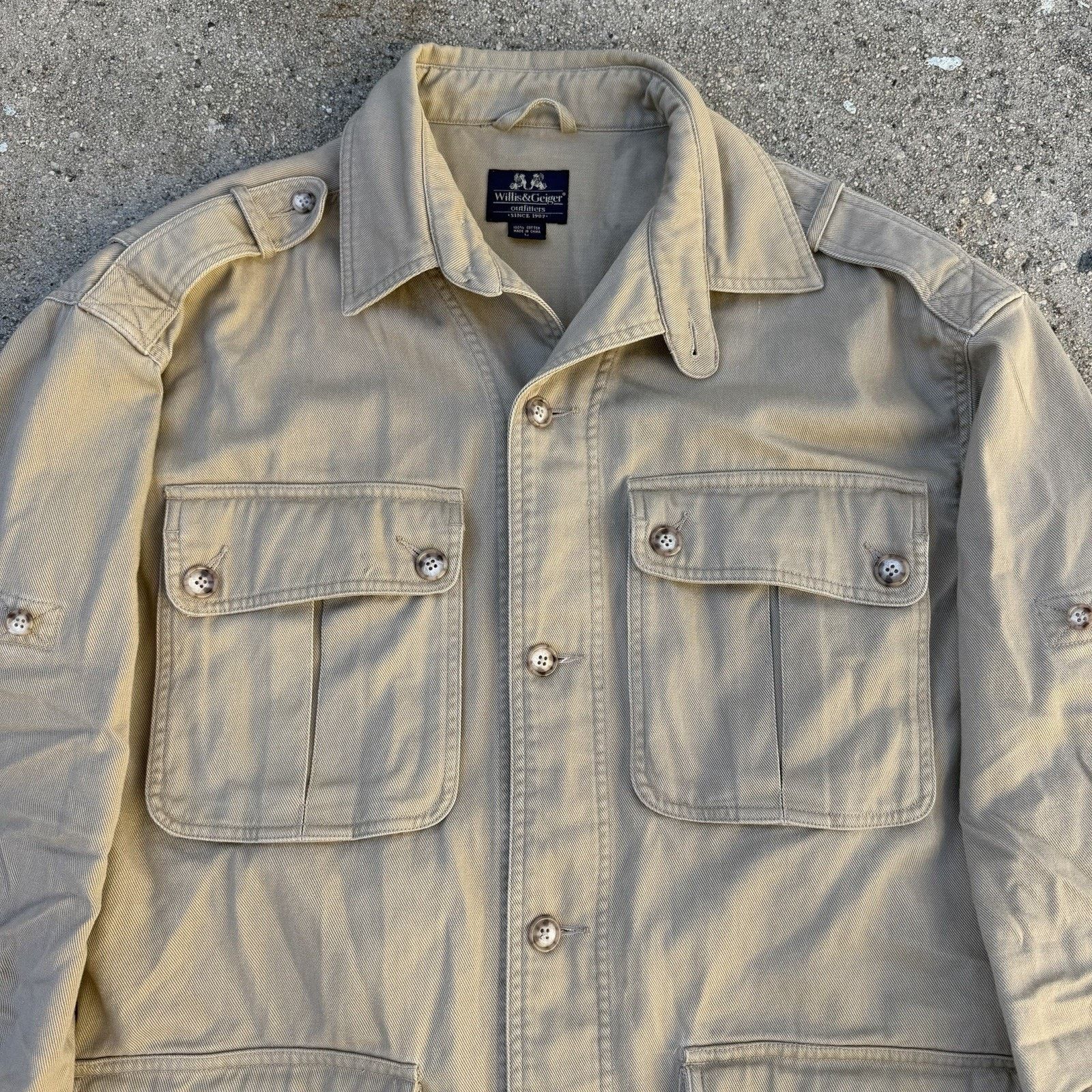 Vintage × Willis & Geiger Vintage Willis & Geiger Hemingway Beige Bush Safari Jacket Size US L / EU 52-54 / 3 - 2 Thumbnail