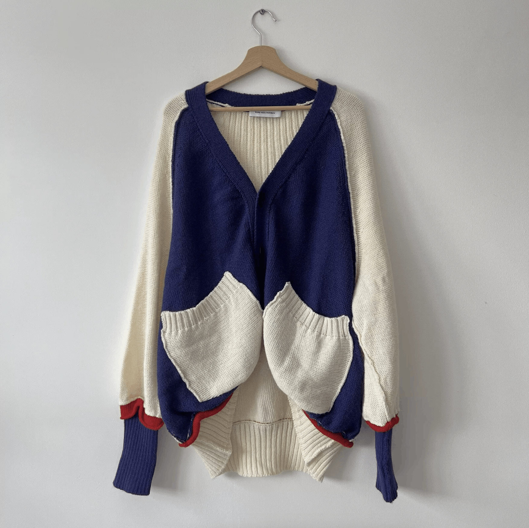 【22AW】Kiko Kostadinov IBLISH CARDIGAN 44 Kiko Kostadinov Kiko Kostadinov AW22 Iblish Cardigan White/Blue