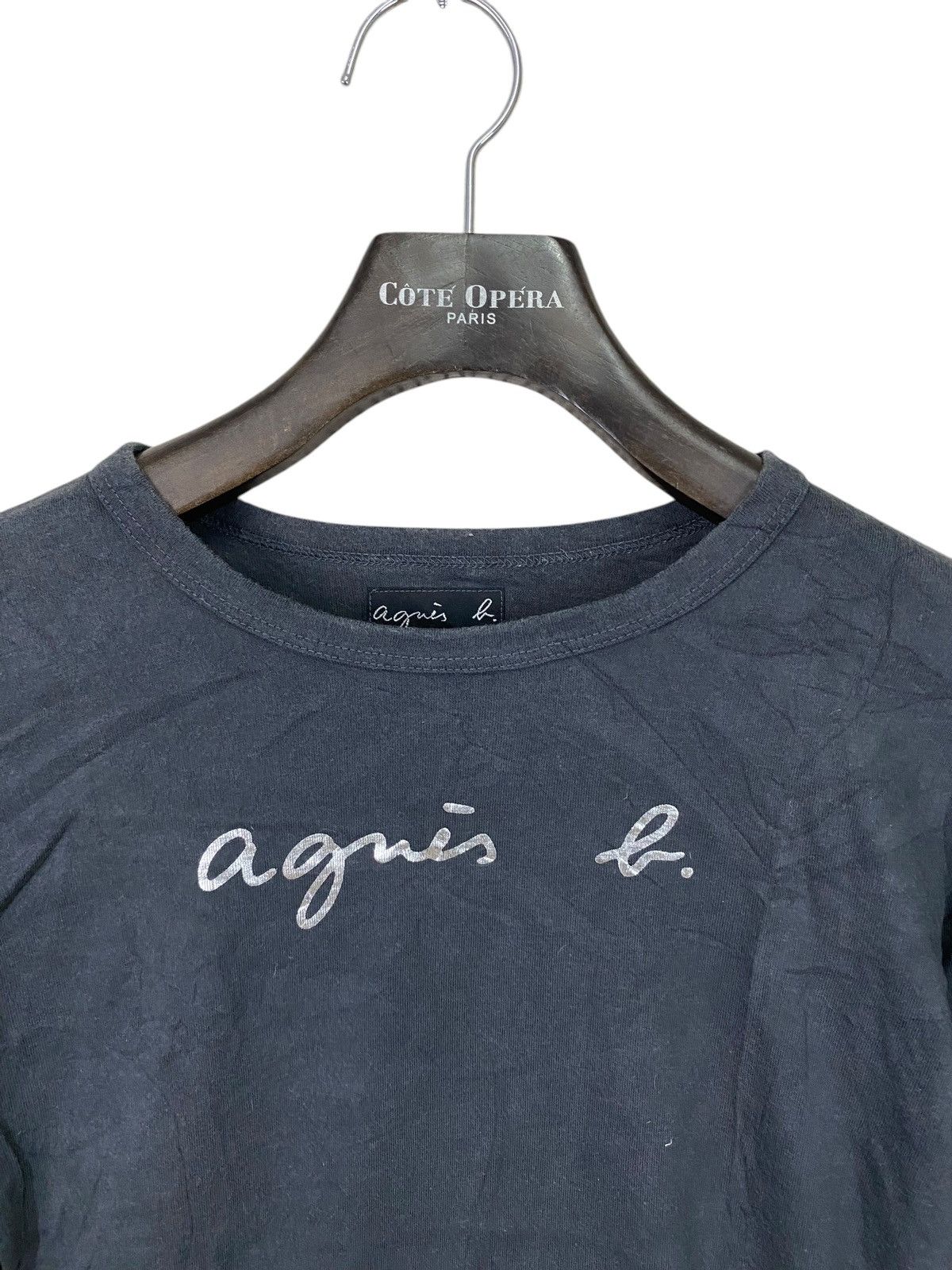 Designer × Japanese Brand × agnes b. Agnes b paris spell out tshirt longsleeve Size S / US 4 / IT 40 - 2 Thumbnail