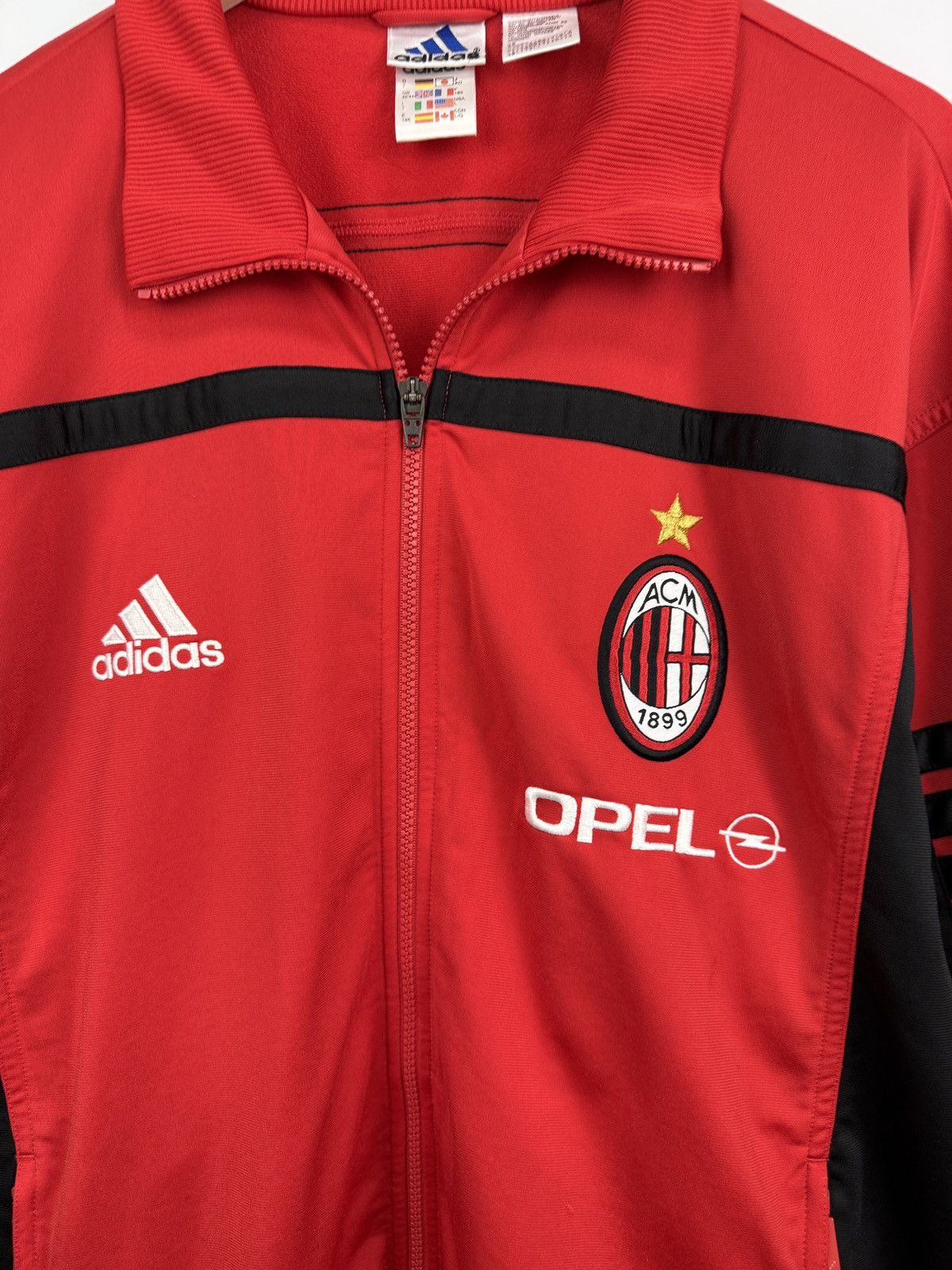 Adidas 🇮🇹 Vintage Y2K Adidas Ac Milan Opel Tracksuit Retro Rare Hype Size US L / EU 52-54 / 3 - 4 Thumbnail