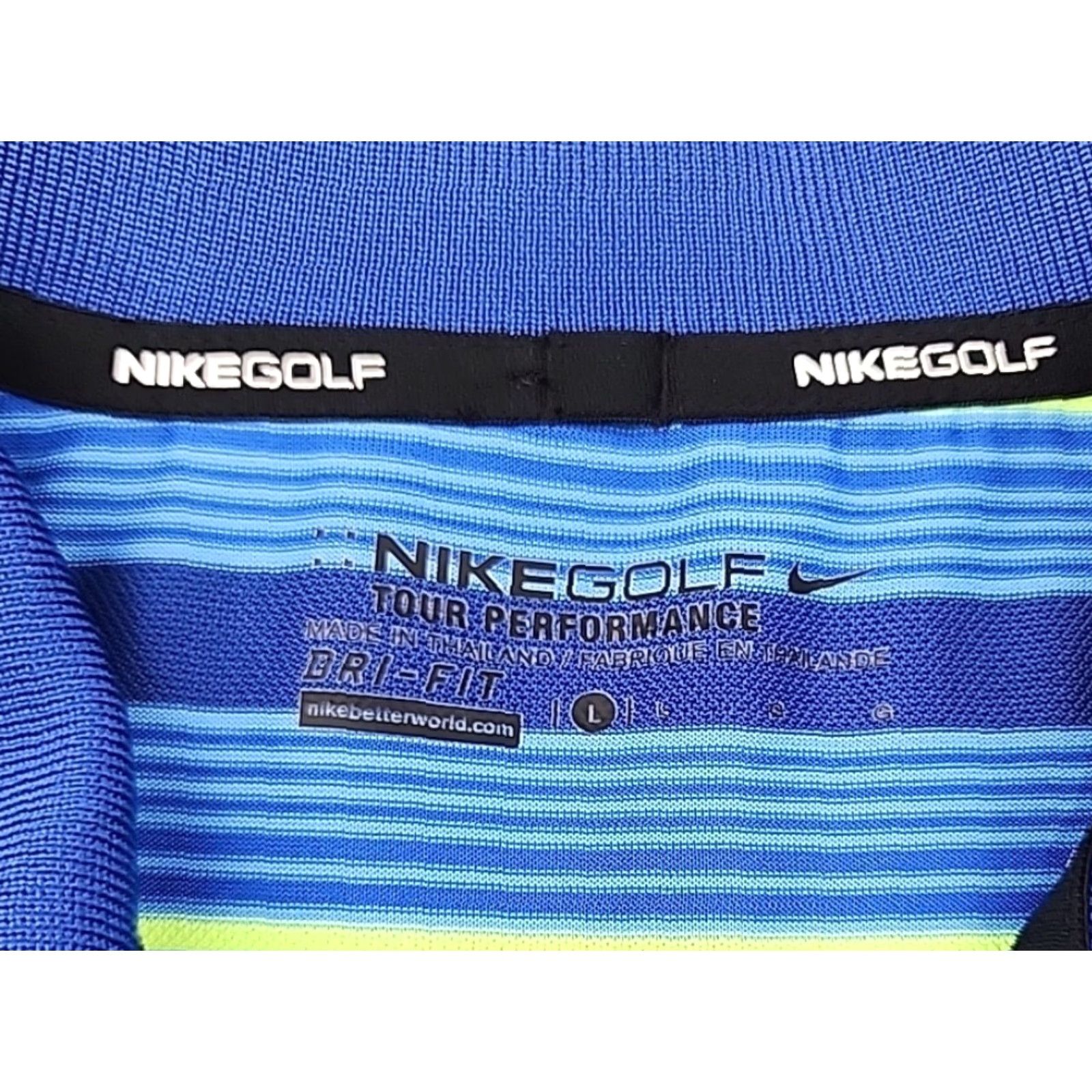 Nike Nike Tour Performance Polo Shirt Nike Tour Performance Golf Polo Short Sleeve Shirt Dri Fit Mens L Striped Multicolor Athletic Short Sleeve Polo Mens Size US L / EU 52-54 / 3 - 5 Thumbnail