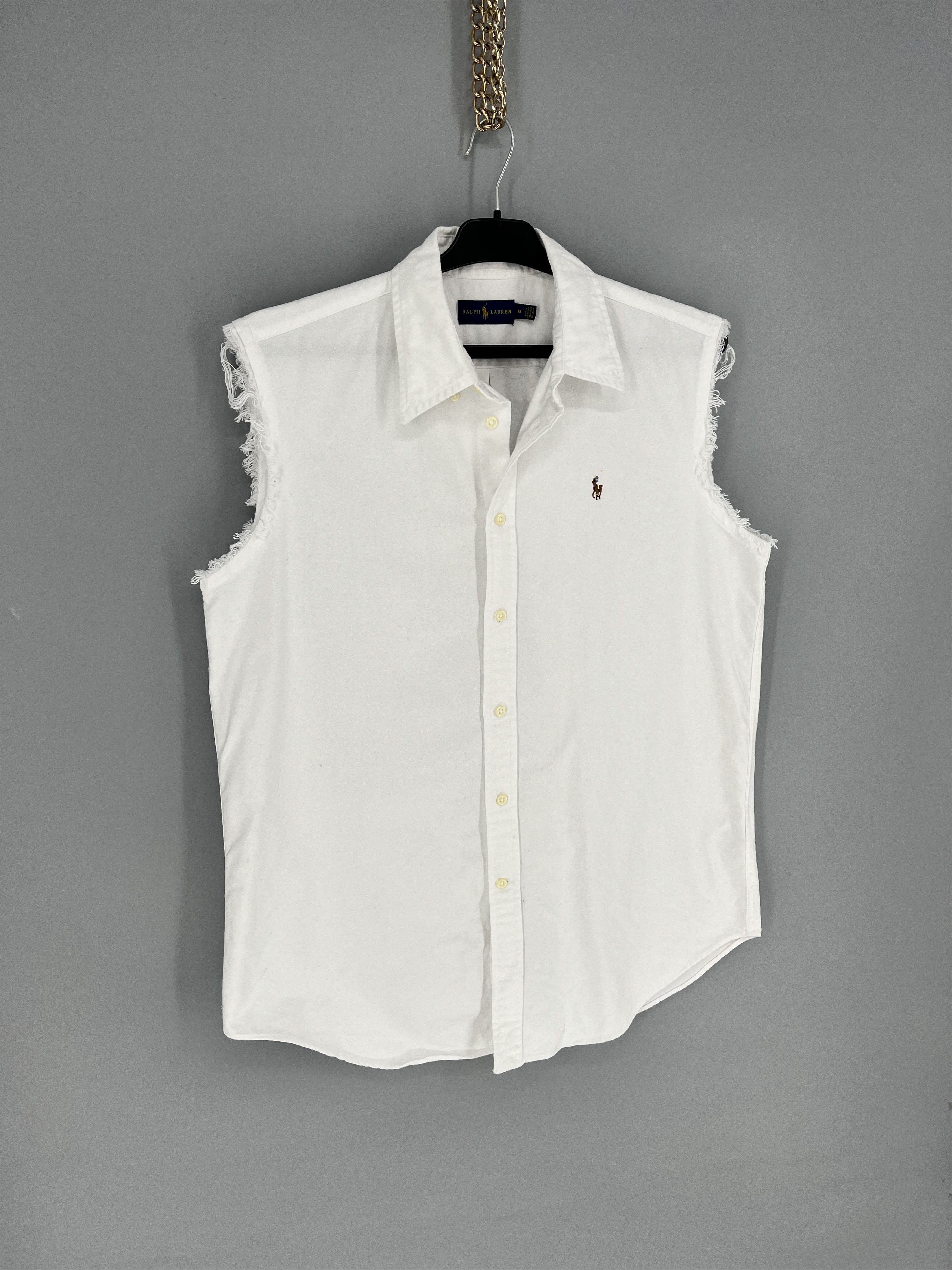 Polo Ralph Lauren Vintage White Shirt Polo Ralph Lauren Size M Rare Size US M / EU 48-50 / 2 - 2 Thumbnail