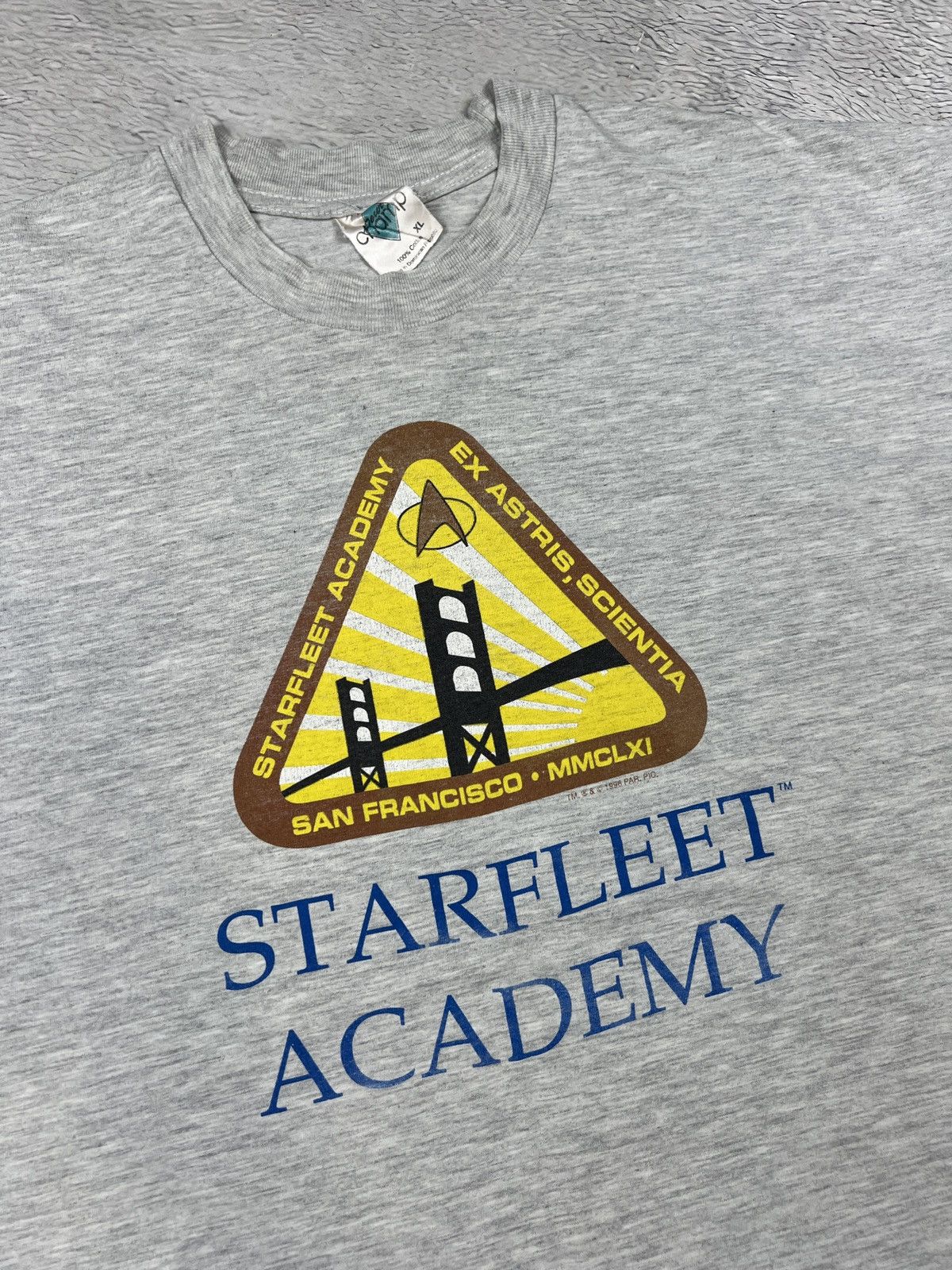 Vintage Vintage 1996 Star Trek Starfleet Academy SF Promo T-Shirt Size US XL / EU 56 / 4 - 3 Thumbnail