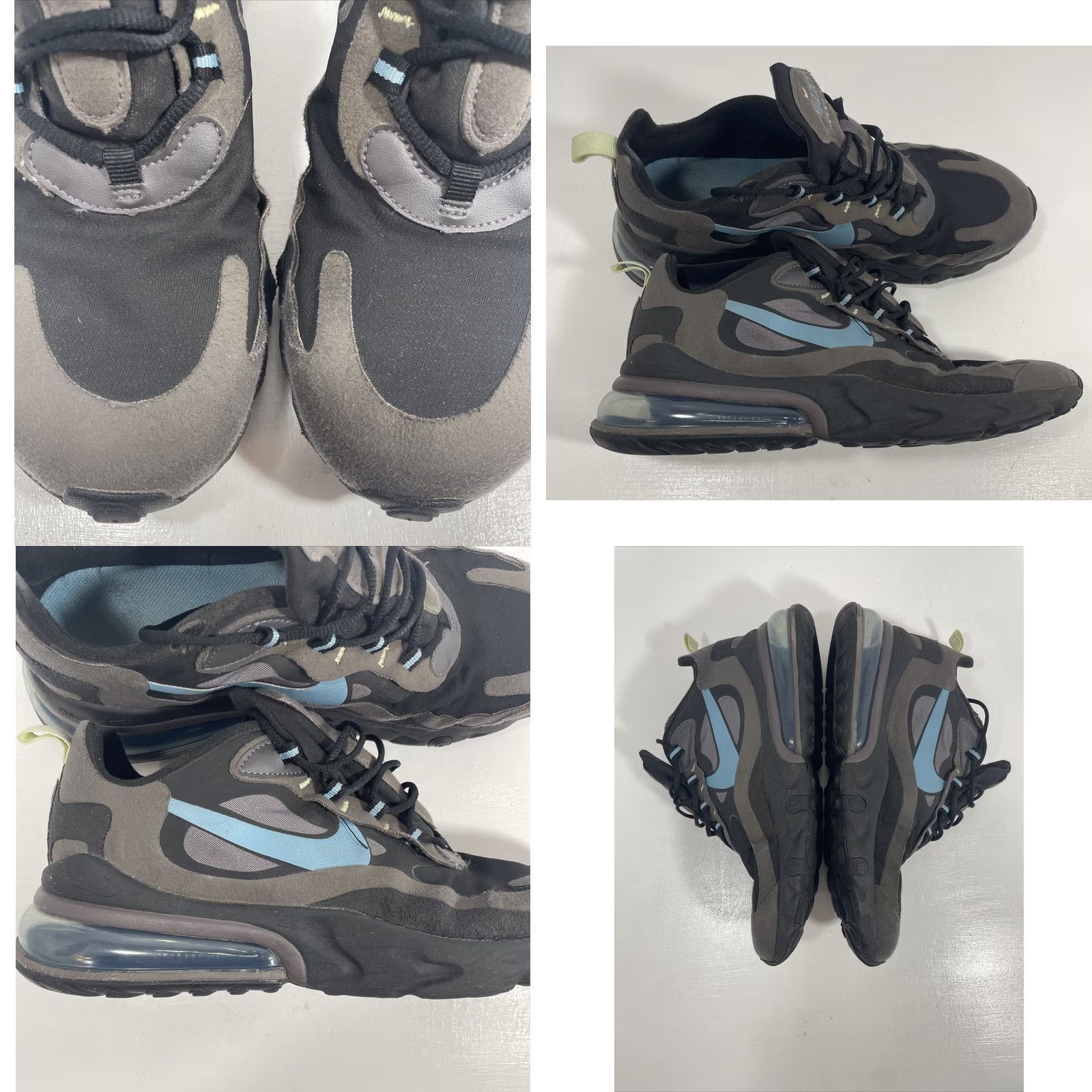 Nike Nike Sneaker Mens Black Air Max React C13866 Size Gray Blue Swoosh Size US 8 / EU 41 - 11 Thumbnail