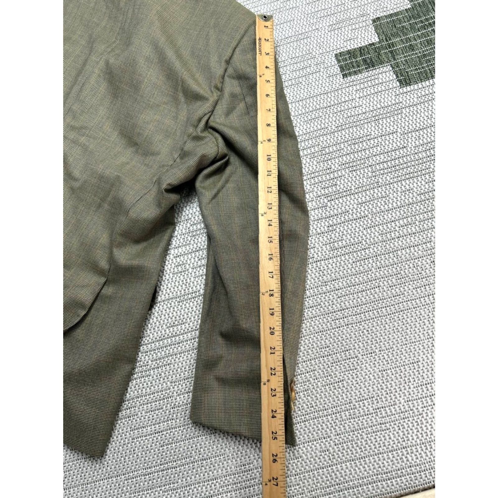 Ermenegildo Zegna Ermenegildo Zegna Suit Jacket Men 44 Green Plaid Cashmere 2 Piece Modern Notch Single-Breasted Casual Senior? Size 44R - 7 Thumbnail